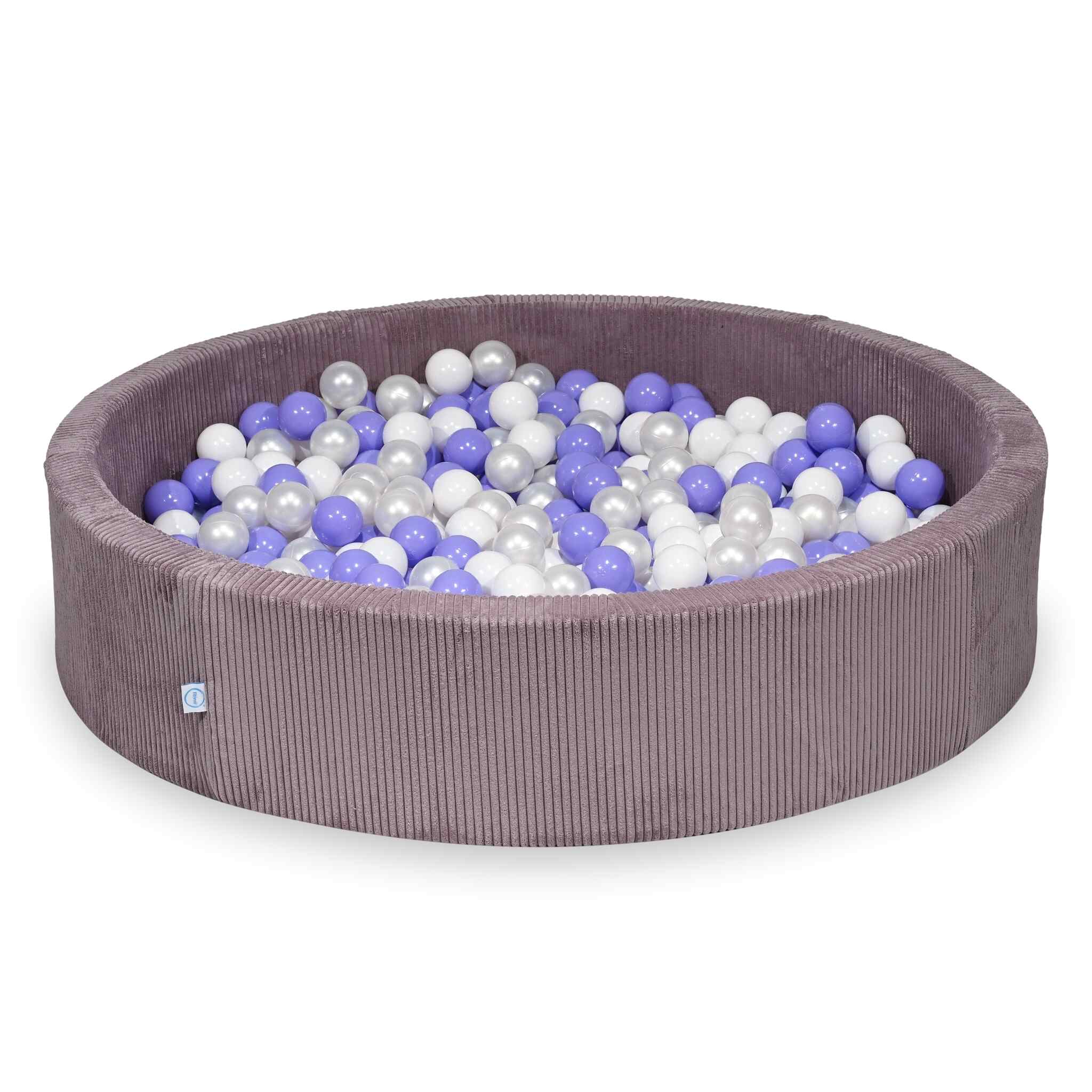 Ball Pit in corduroy lavender 130x30 cm with 600 balls