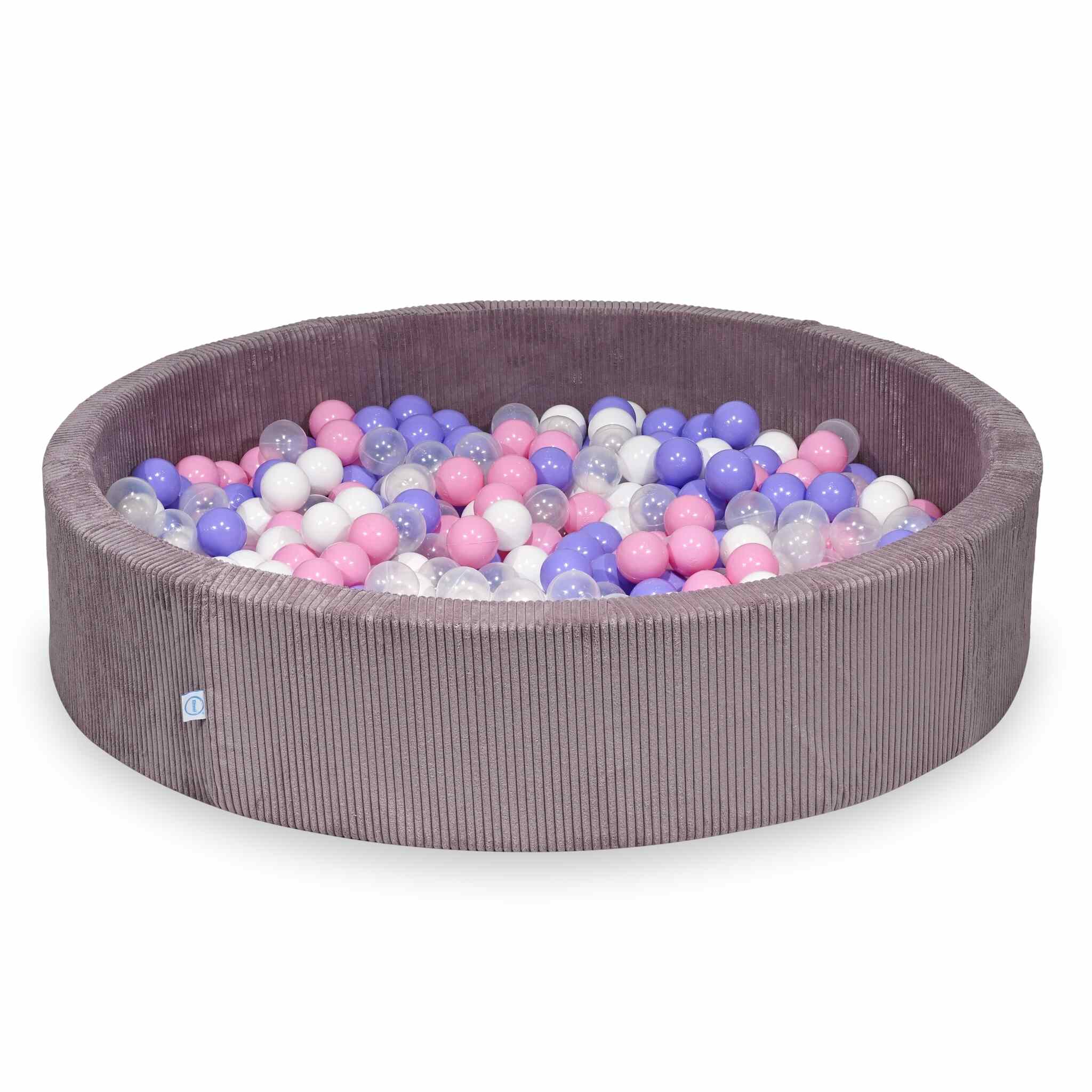 Piscine à balles en velours côtelé Lavende 130x30 cm avec 600 balles