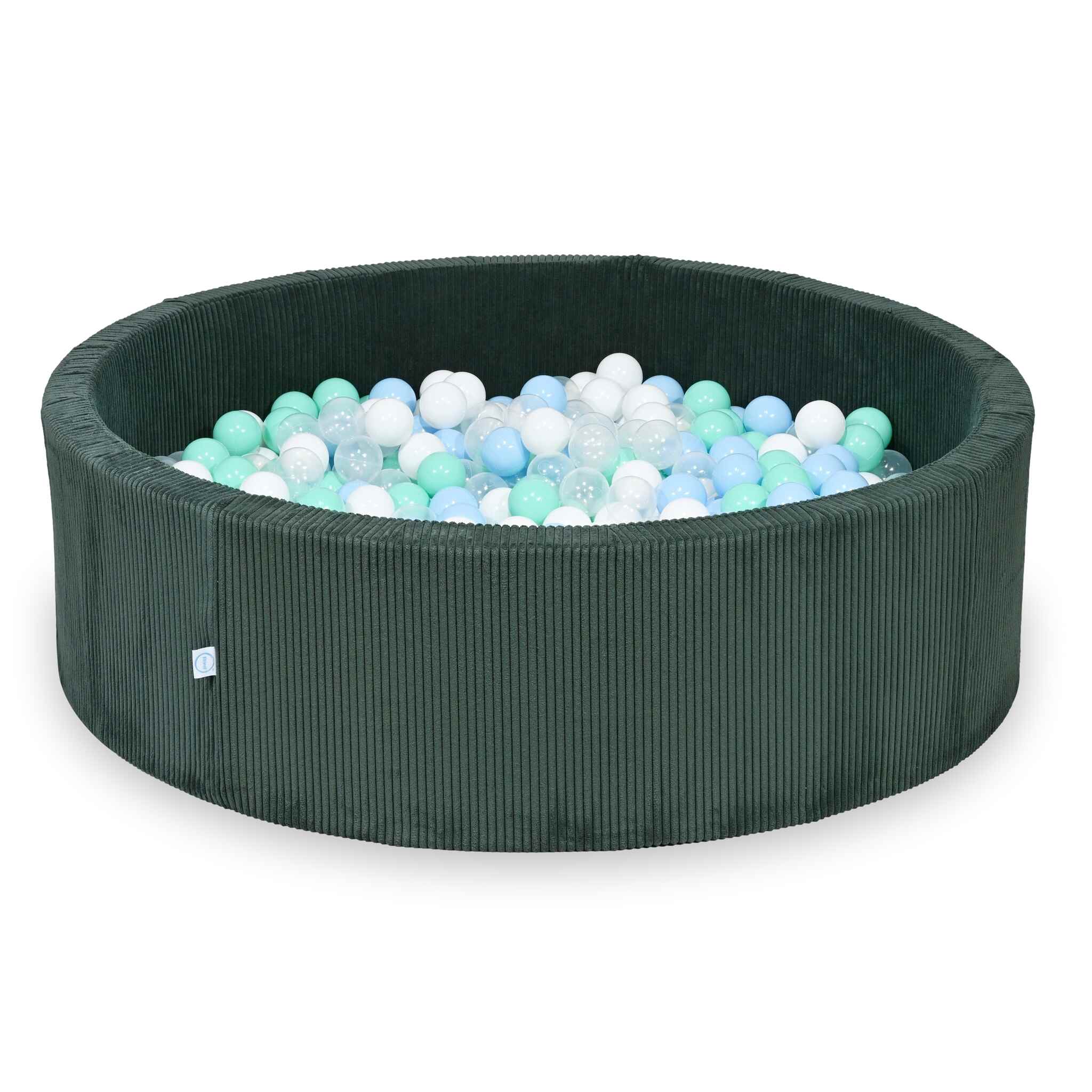 Ball Pit in corduroy green 130x40 cm with 700 balls