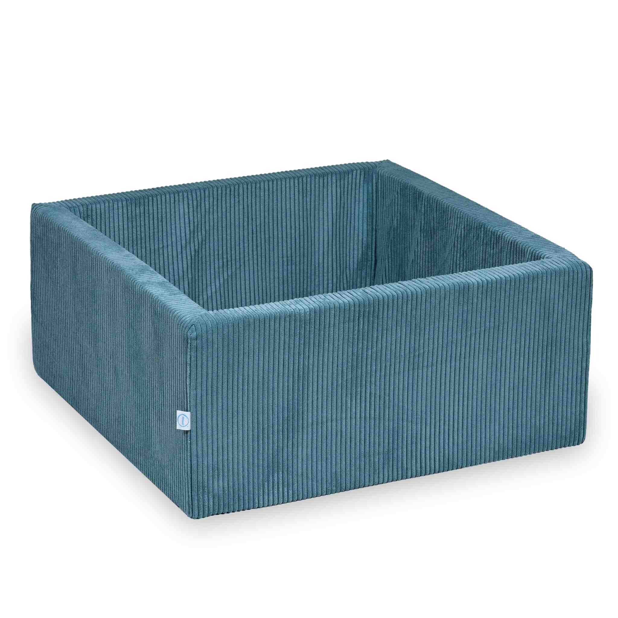 Square ball pit 90x90x40 cm Corduroy blue without balls