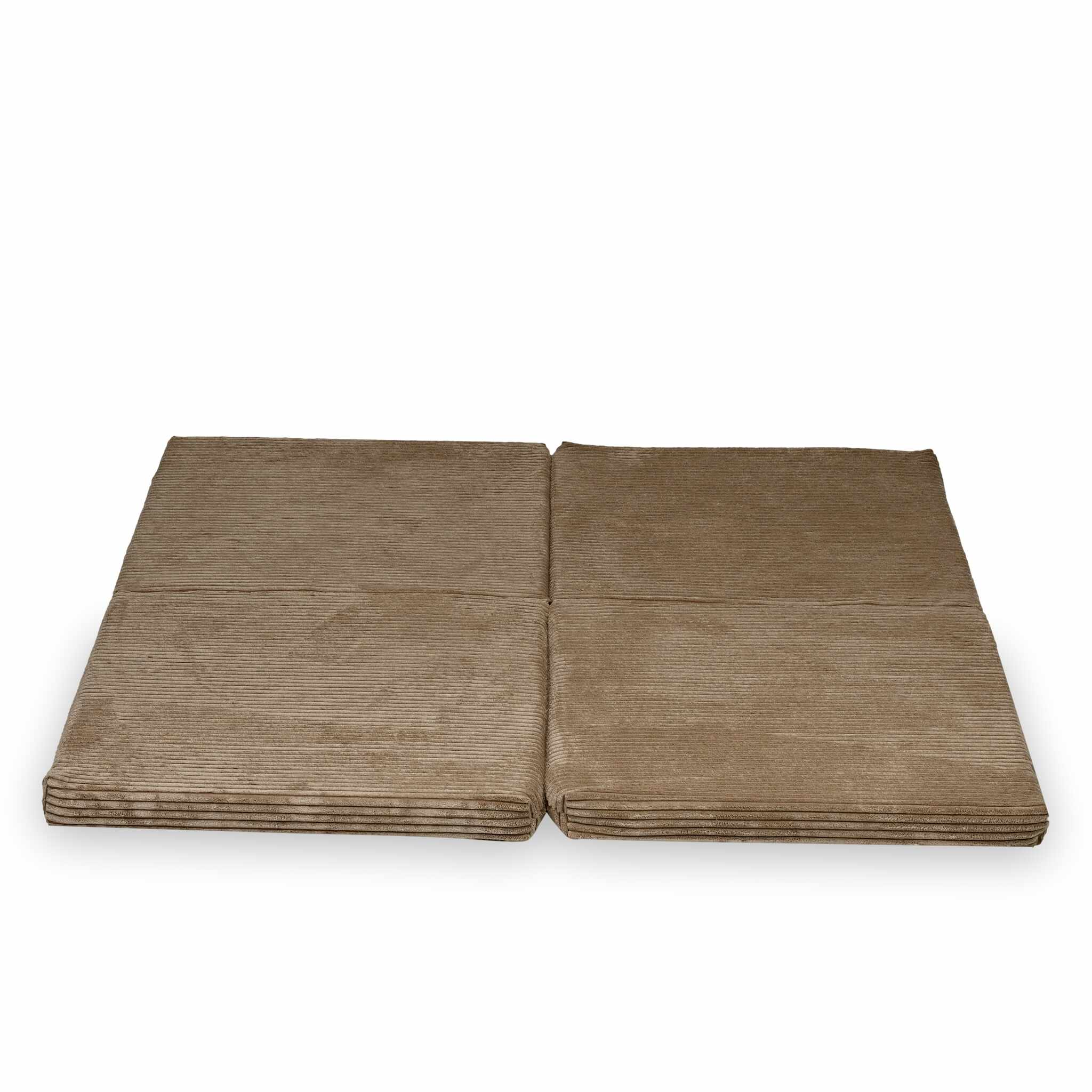 Foldable square baby play mat 120 × 120 cm in Corduroy