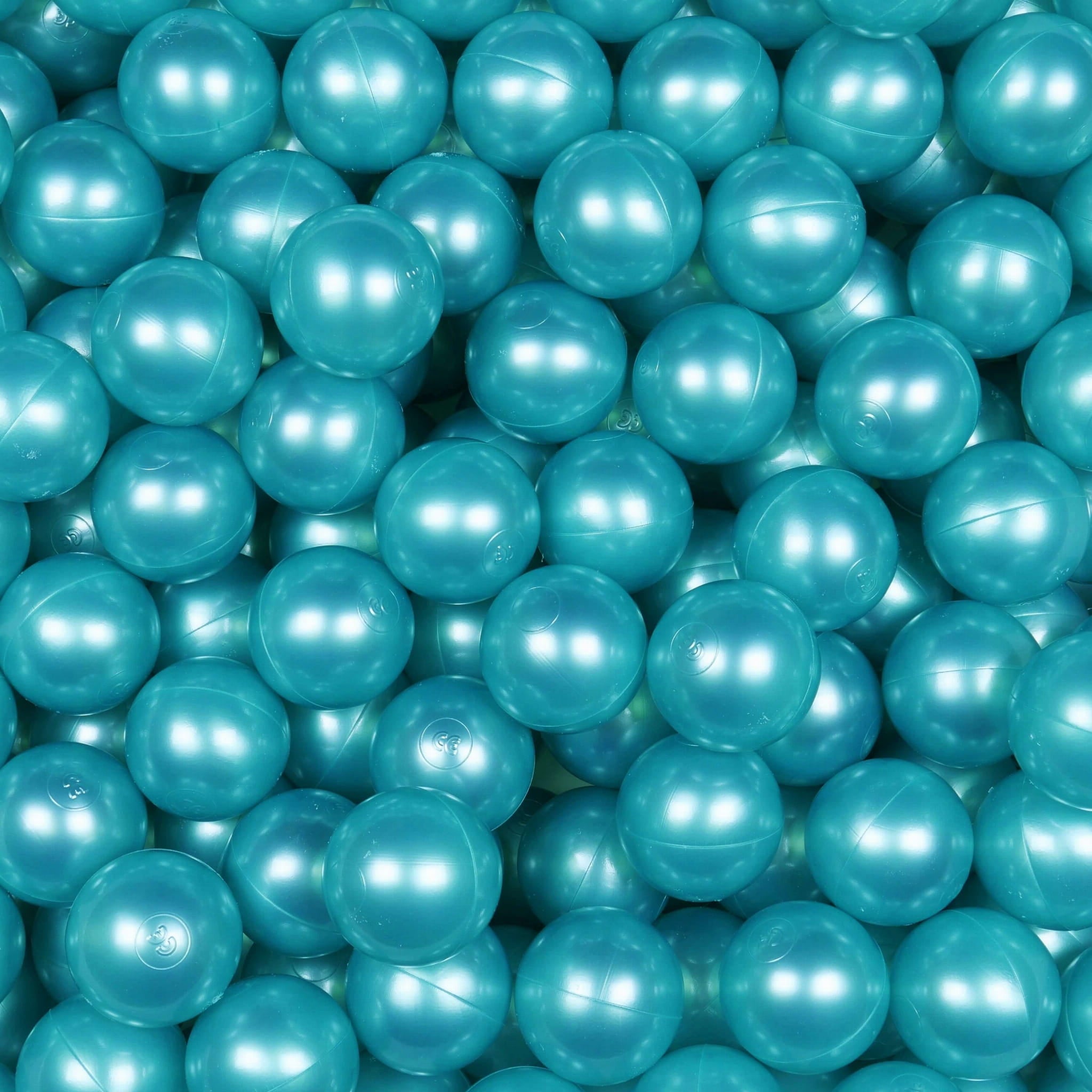 Play balls ø7cm 50 pieces metallic turquoise
