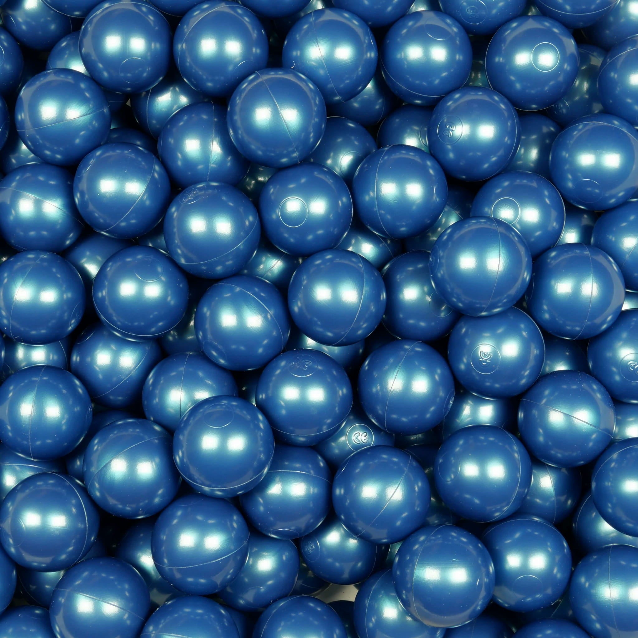 Game balls ø7cm 100 pieces metallic blue