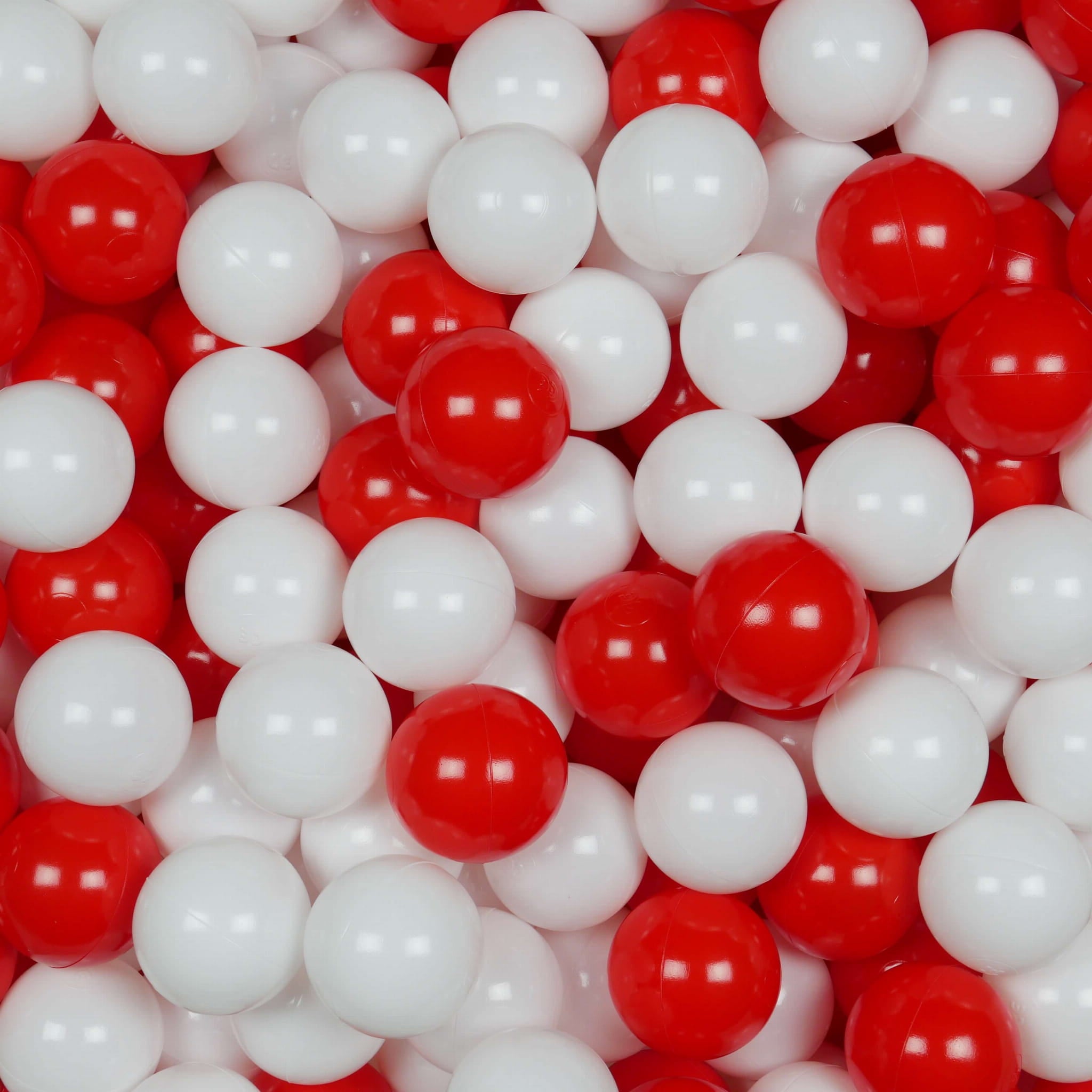 Game balls ø7cm 100 pieces white, red