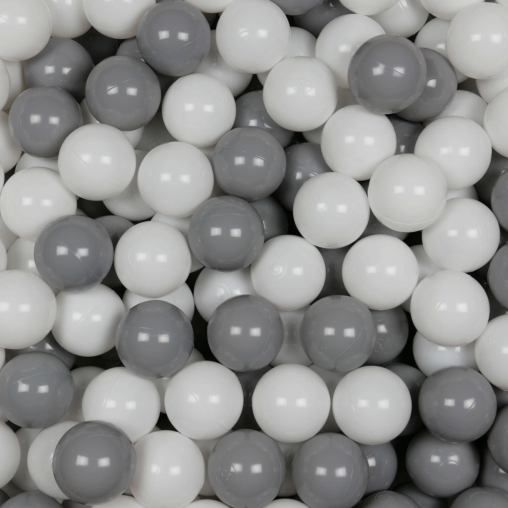 Play balls ø7cm 150 pieces white, gray