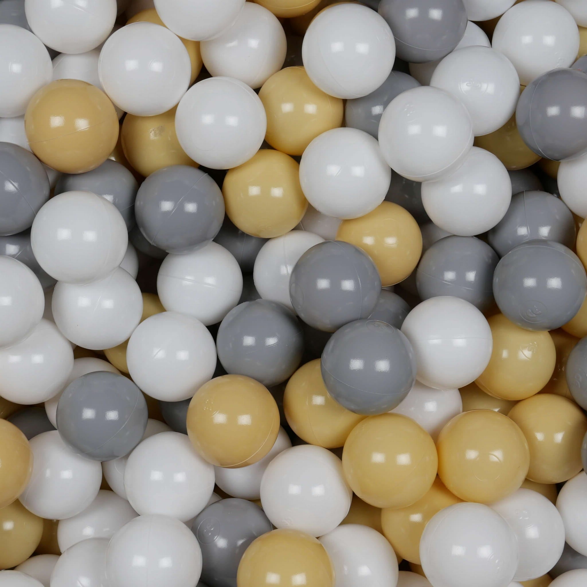 Game balls ø7cm 300 pieces white, gray, beige