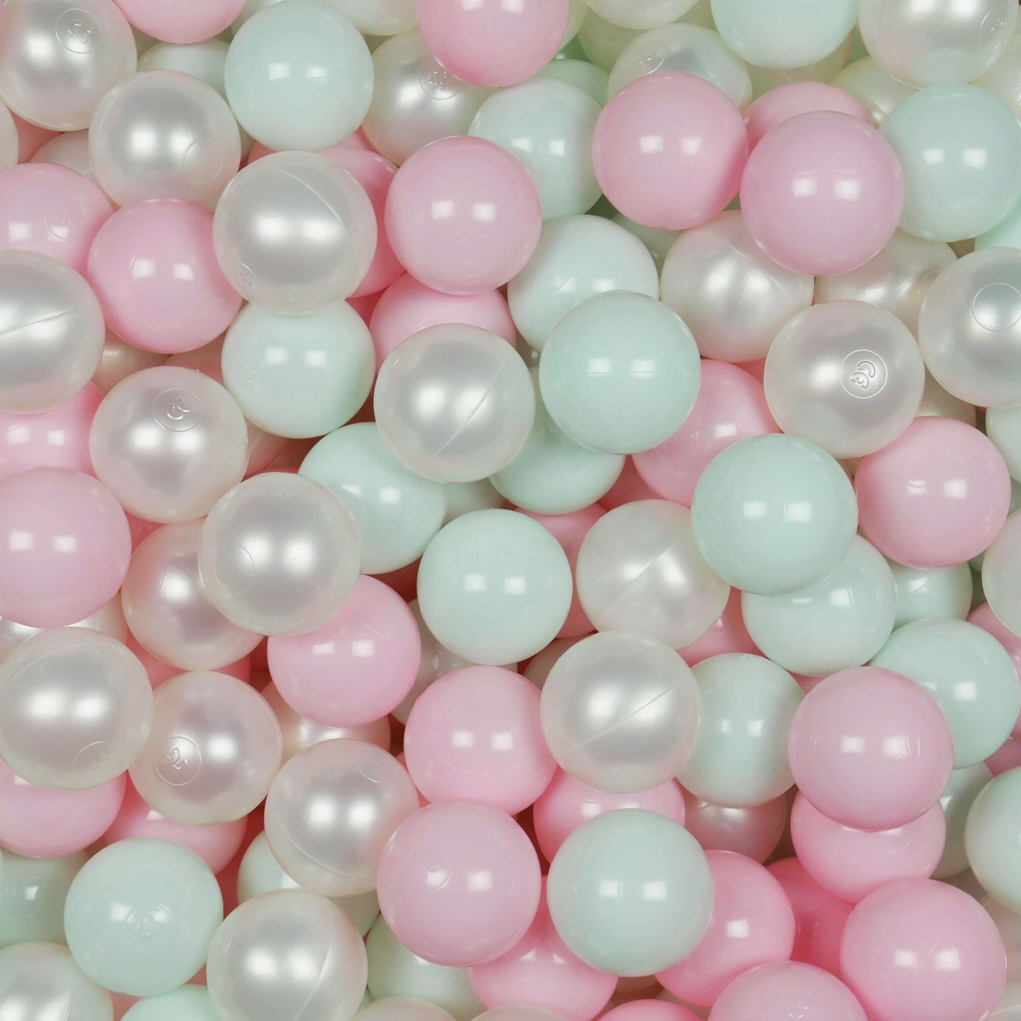 Game balls ø7cm 400 pieces pearl, light mint, light pink