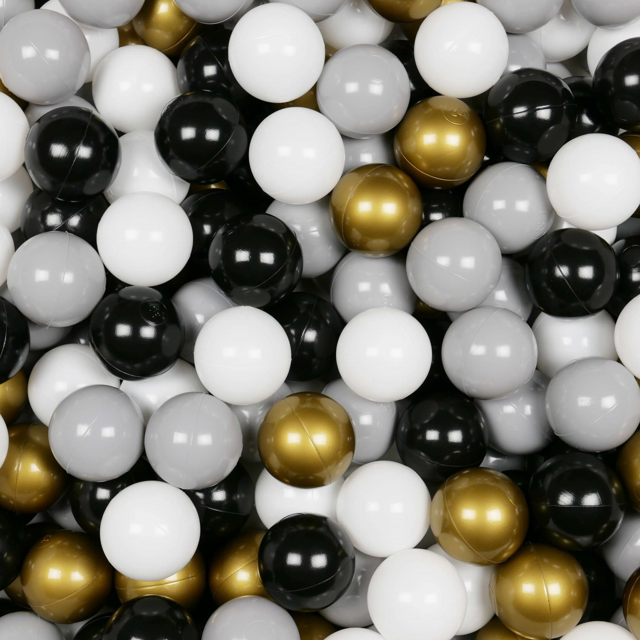 Play balls ø7cm 500 pieces white, gray, black, old gold