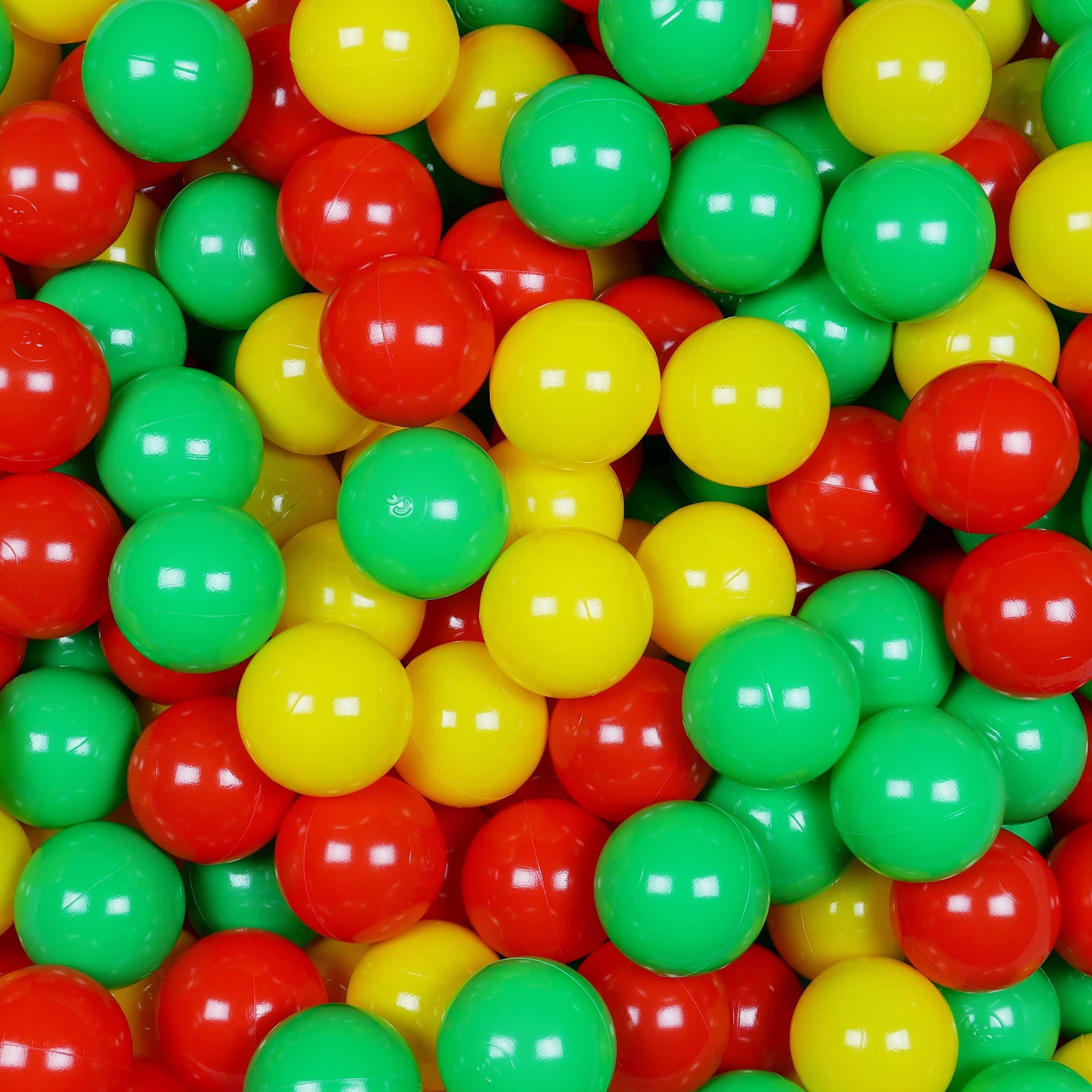 Play balls ø7cm 500 pieces yellow, red, green