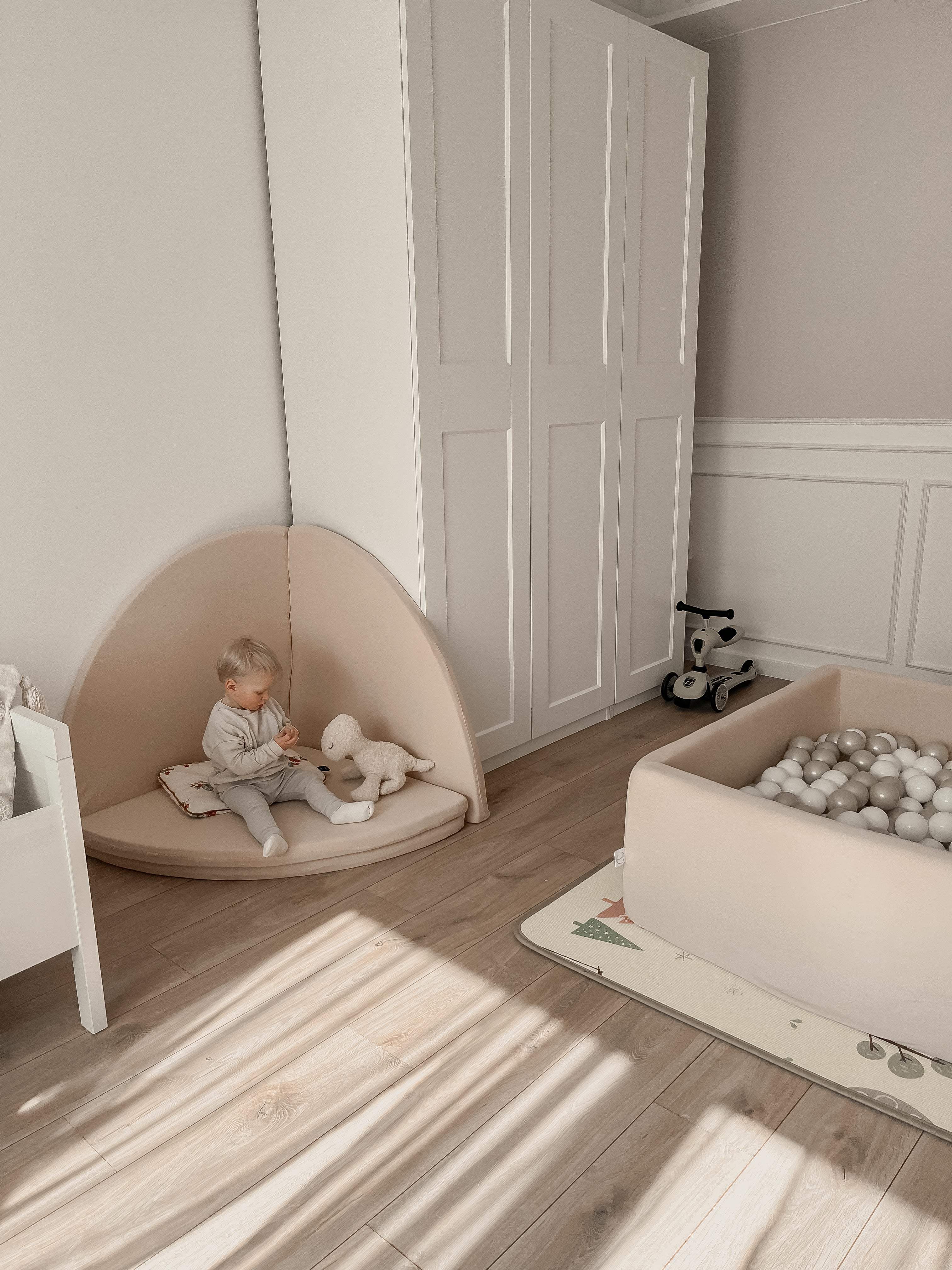 Round baby play mat 160cm in jersey