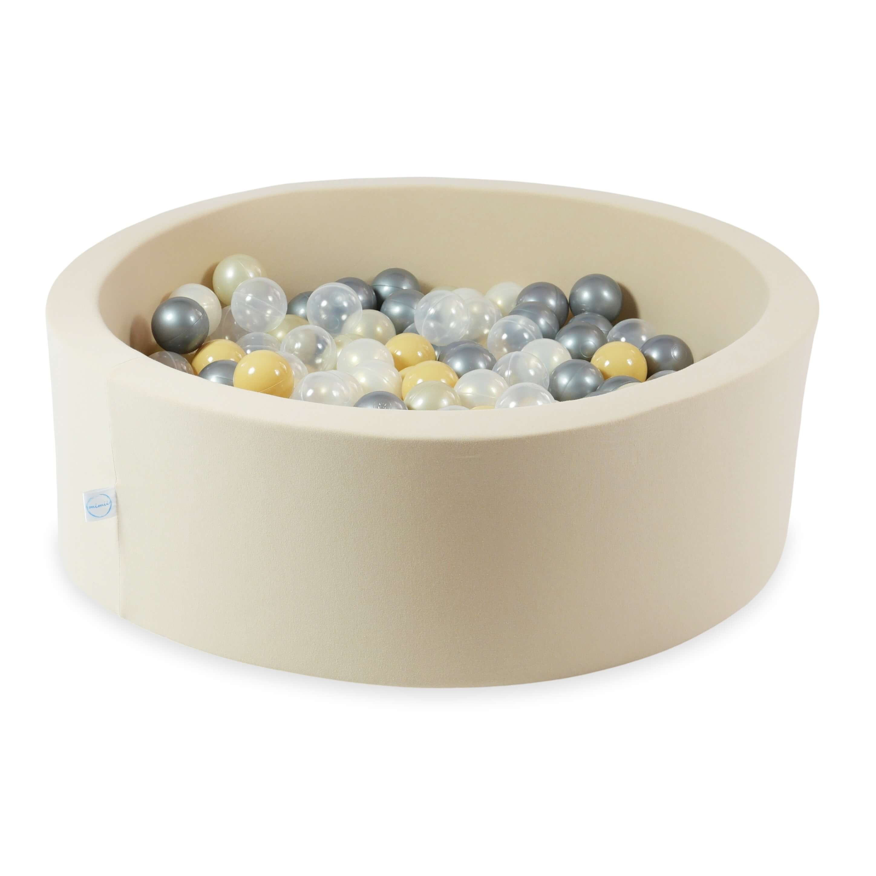 Beige ball pit 90x30 cm with 200 balls