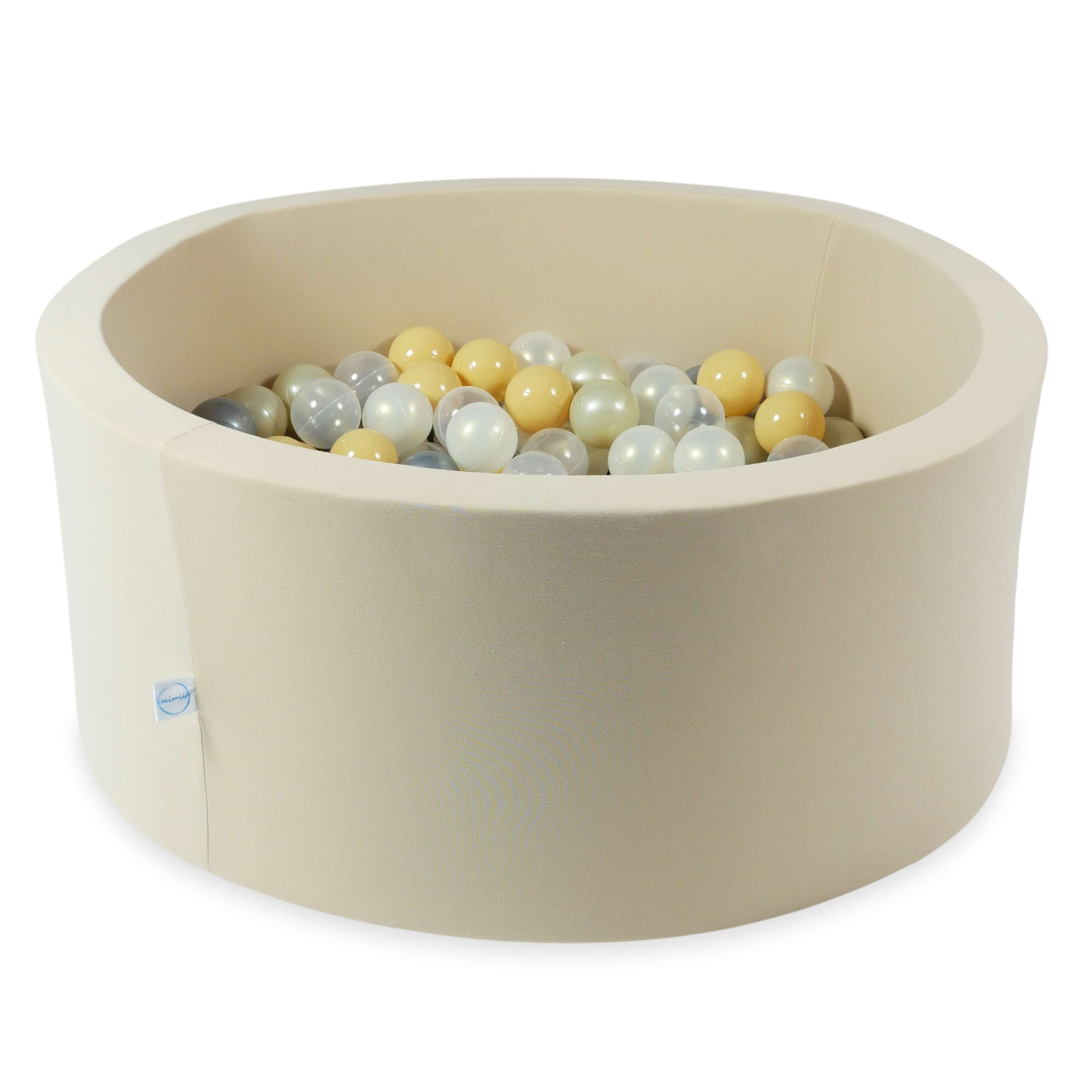 Beige Ball Pit 90x40 cm with 300 balls