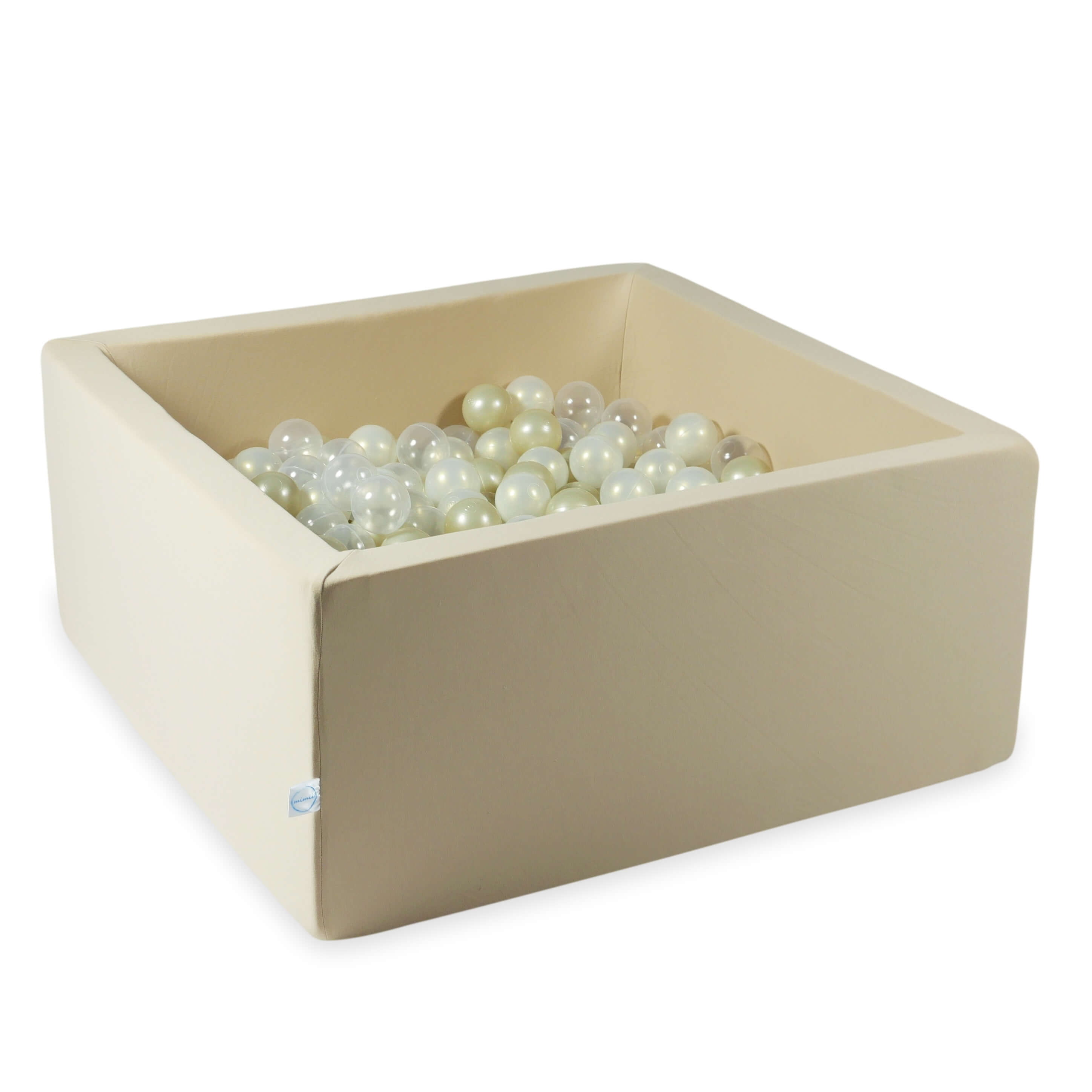 Square ball pit 90x90x40 cm in Beige, 400 balls