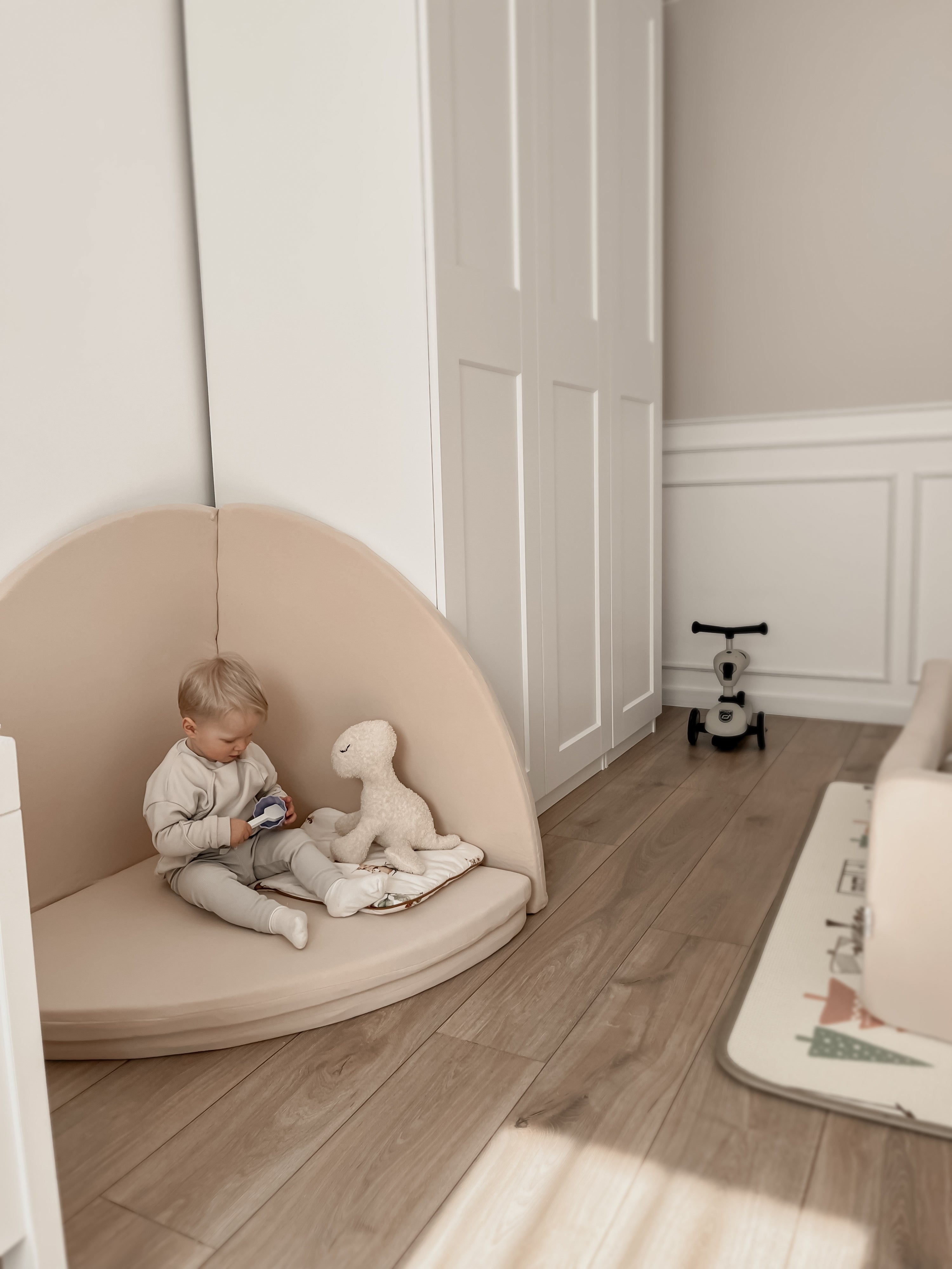 Round baby play mat 160cm in jersey