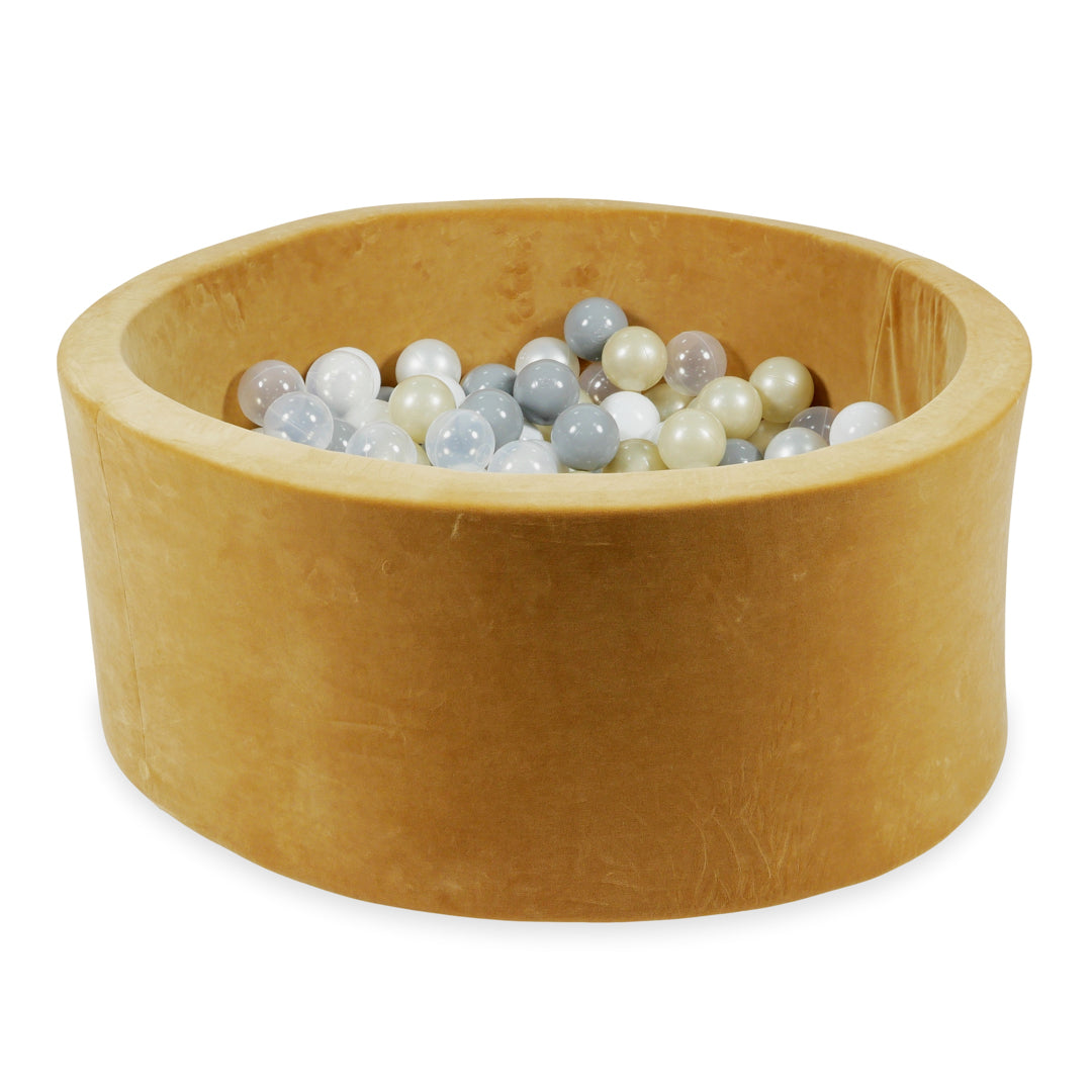 90x40 cm Velvet Soft Caramel Ball Pit with 300 Balls