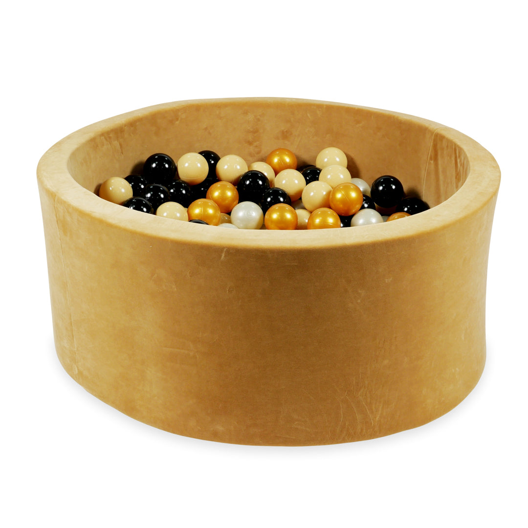 90x40 cm Velvet Soft Caramel Ball Pit with 300 Balls