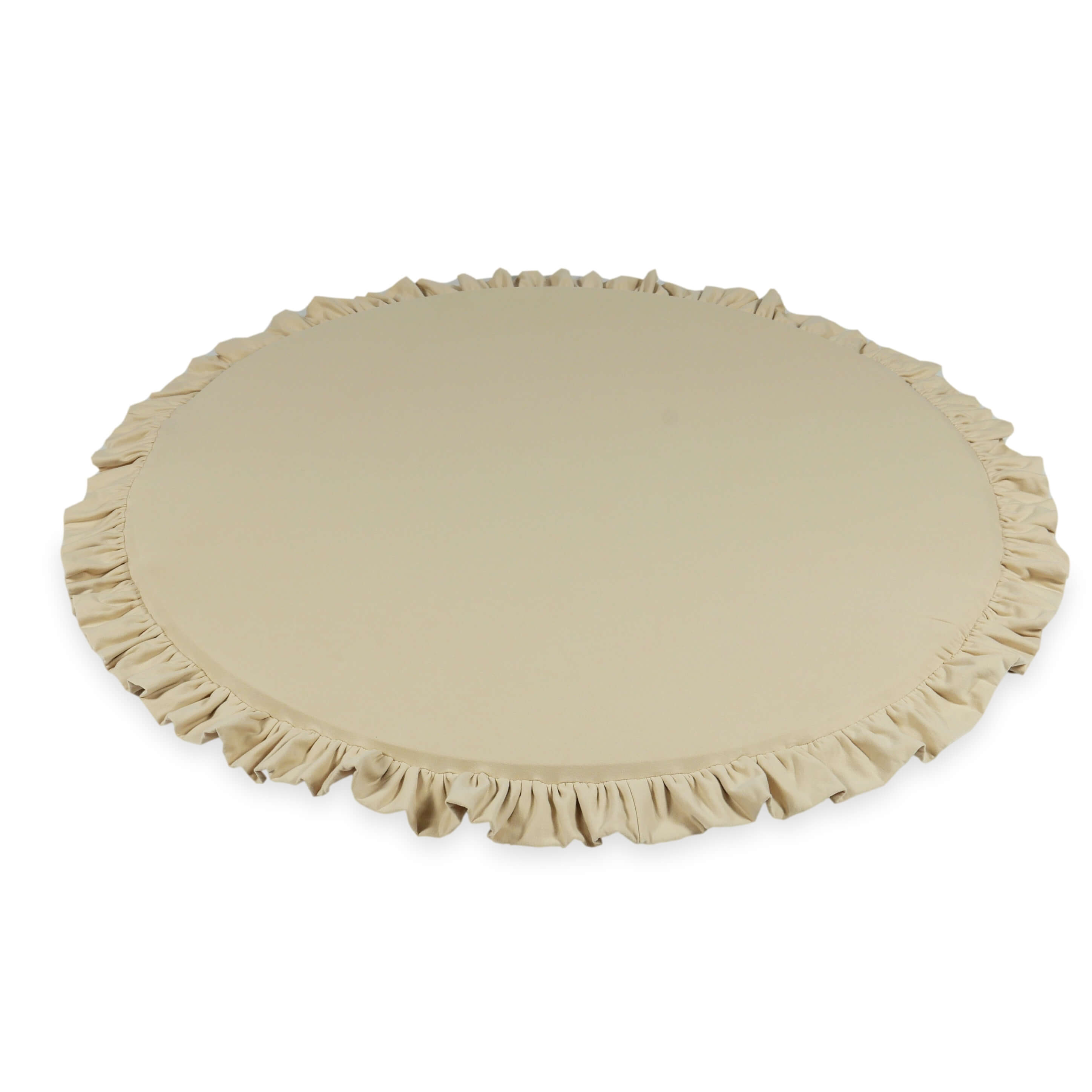 Round baby play mat 100cm with ruffle in jersey