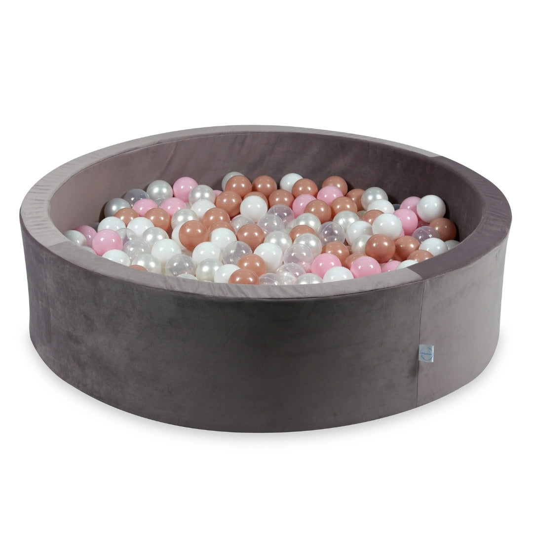 Velvet Ball Pit Velvet Lilac 110x30 cm with 400 balls