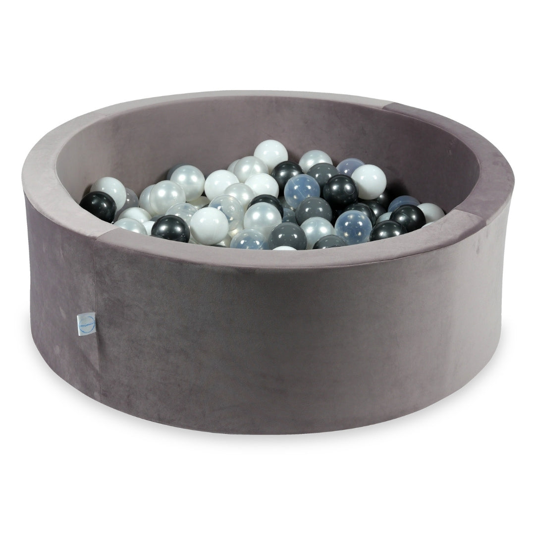 Ball pool in velvet lilac 90x30 cm with 200 balls