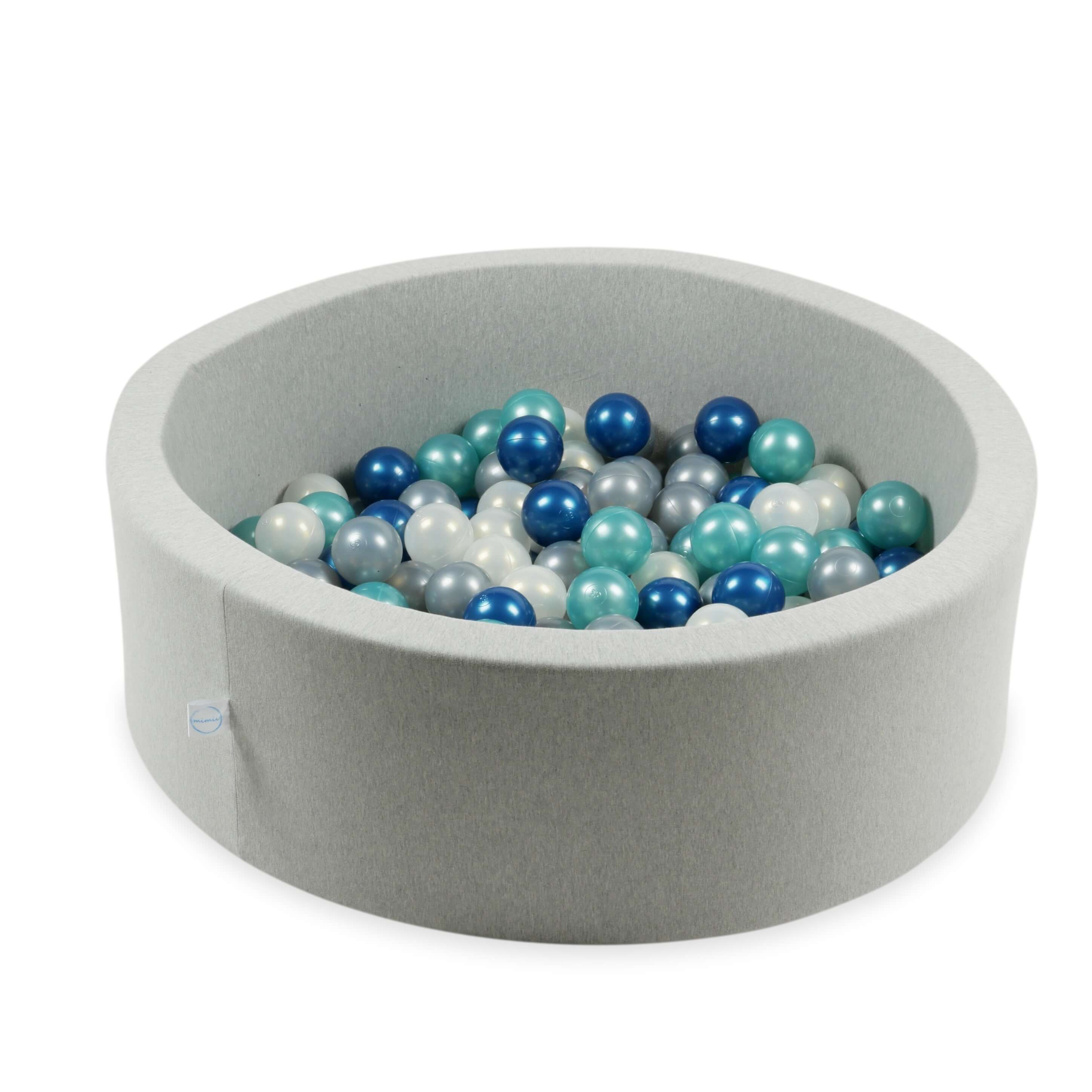 Game balls ø7cm 150 pieces metallic turquoise, metallic blue, iridescent, silver