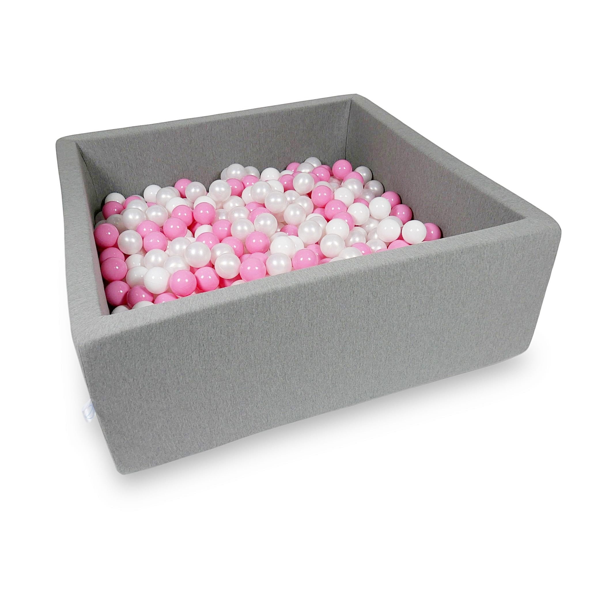 Square ball pit 110x110x40 cm in gray, 600 balls
