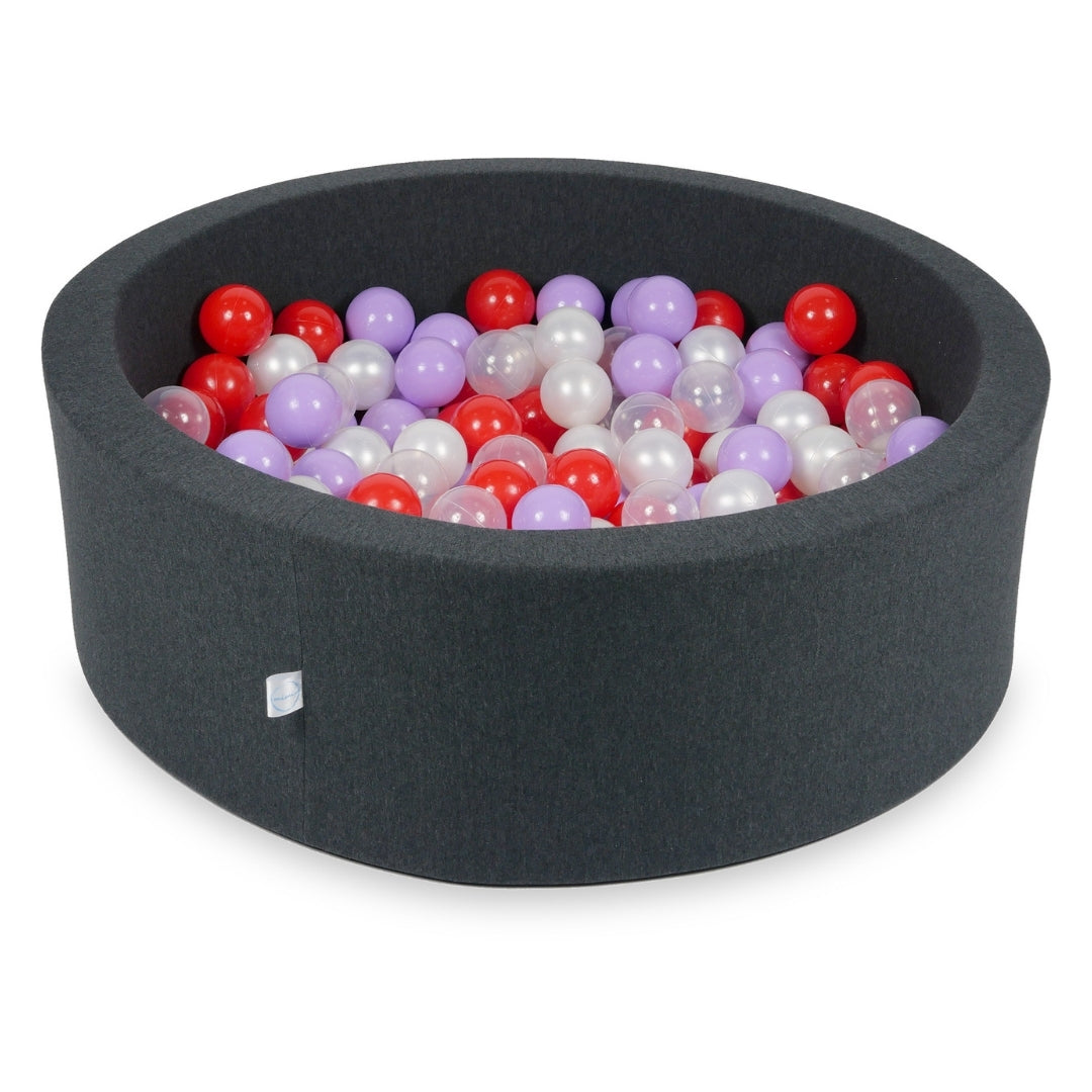 Ball pool in graphite 90x30 cm with 200 balls