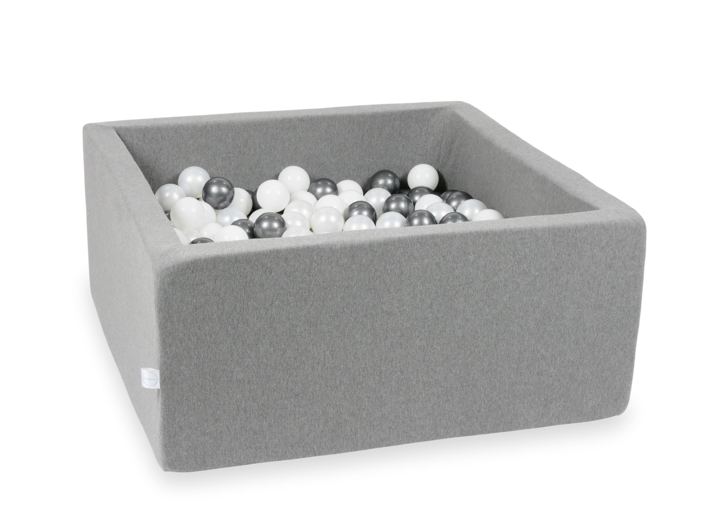 Square ball pit 90x90x40 cm in Gray, 400 balls
