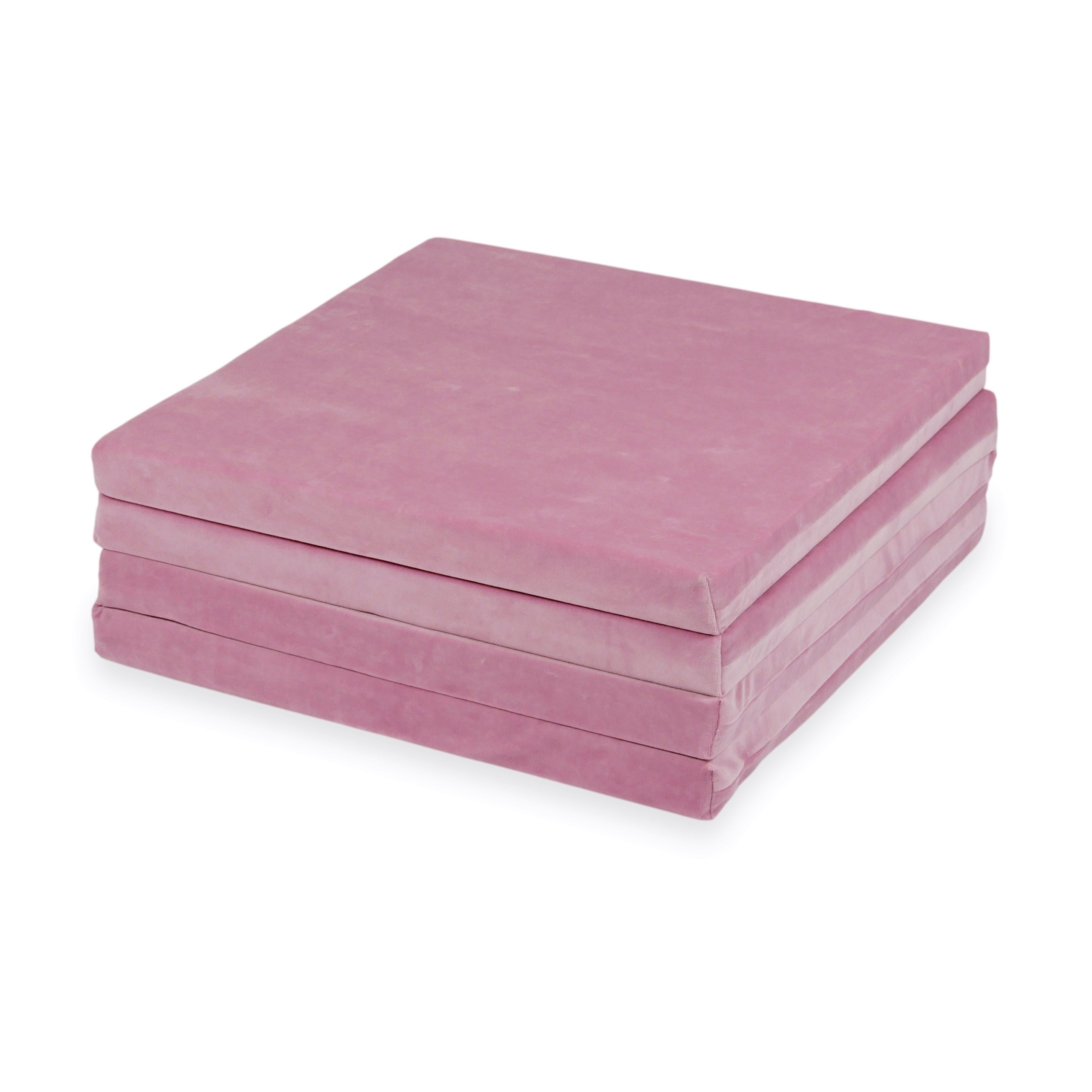 Foldable square baby play mat 120 × 120 cm in soft velvet