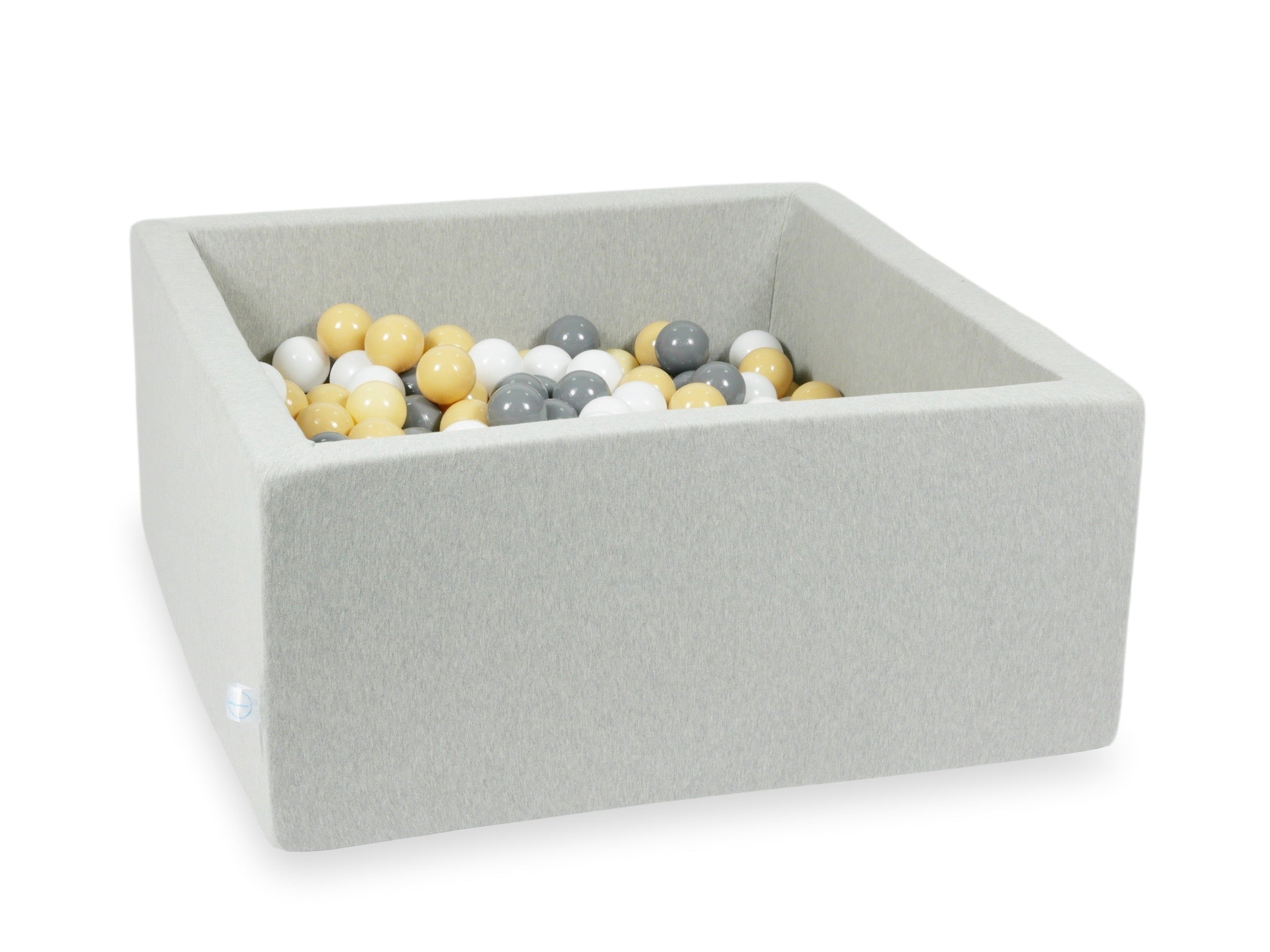 Square ball pit 90x90x40 cm in Light Gray, 400 balls