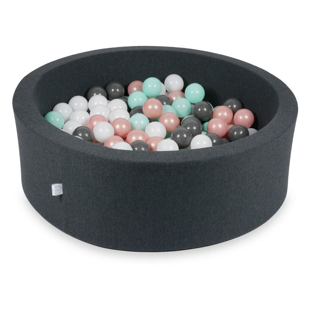 Ball pool in graphite 90x30 cm with 200 balls