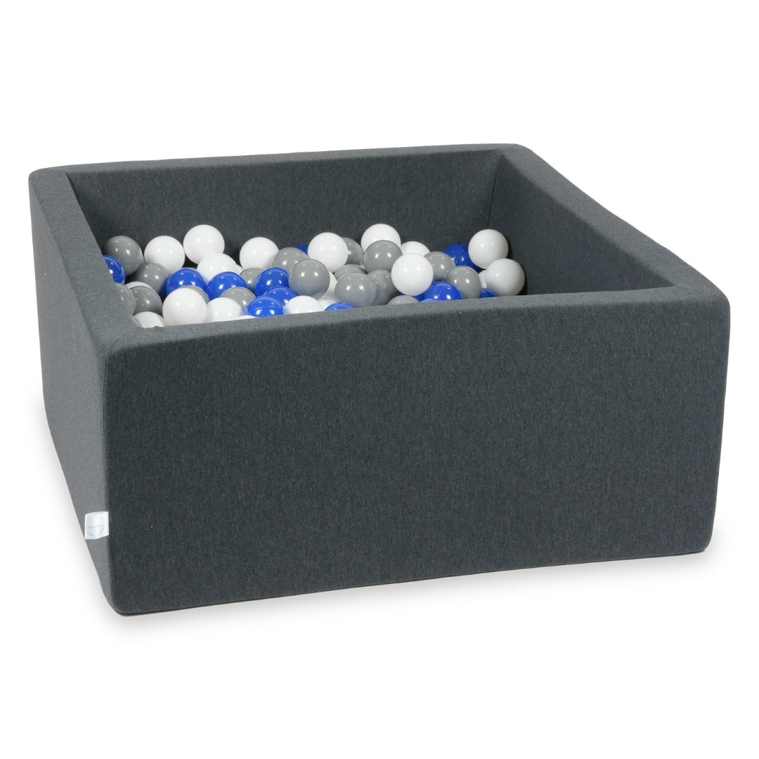 Square ball pit 90x90x40 cm in Graphite, 400 balls