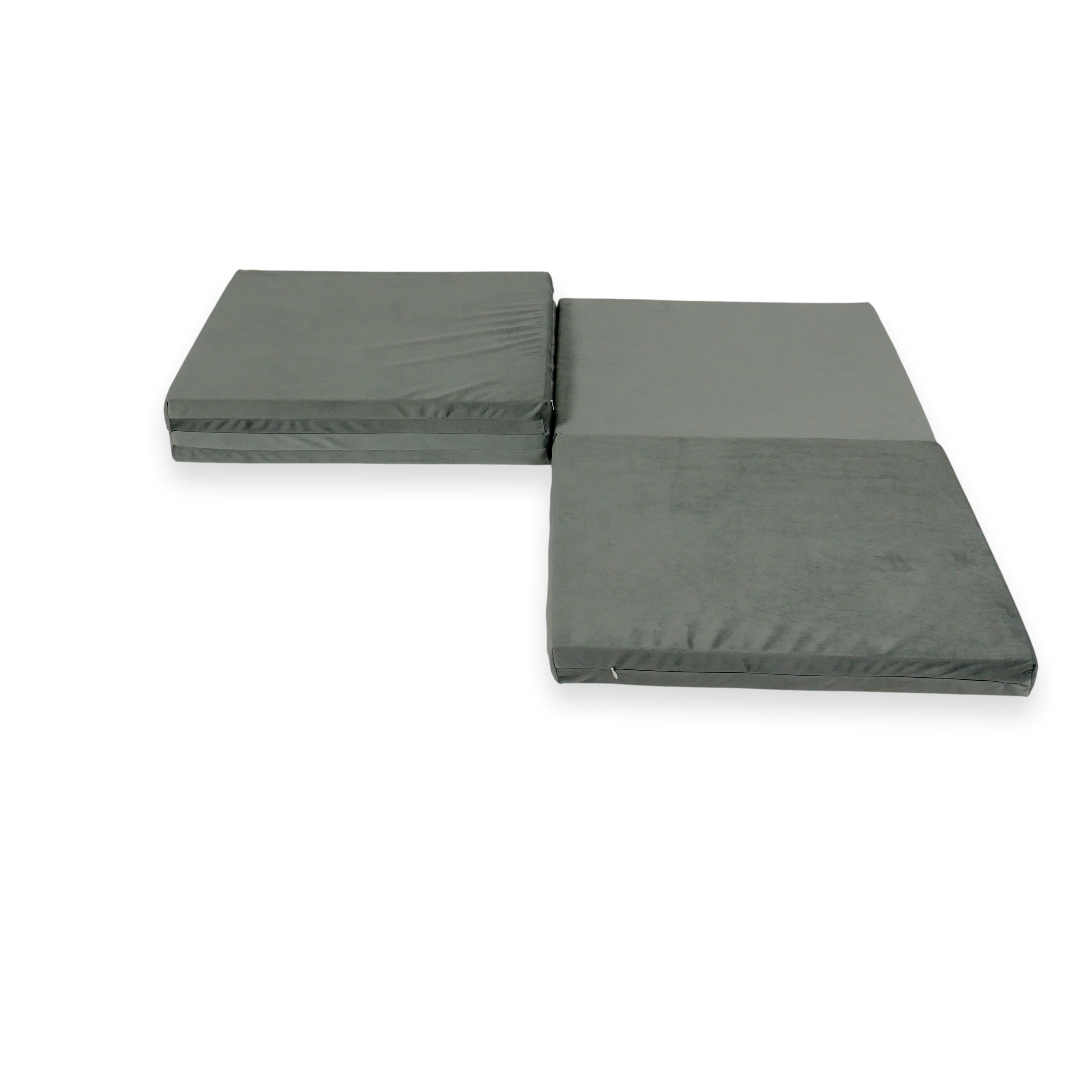 Foldable square baby play mat 120 × 120 cm in velvet