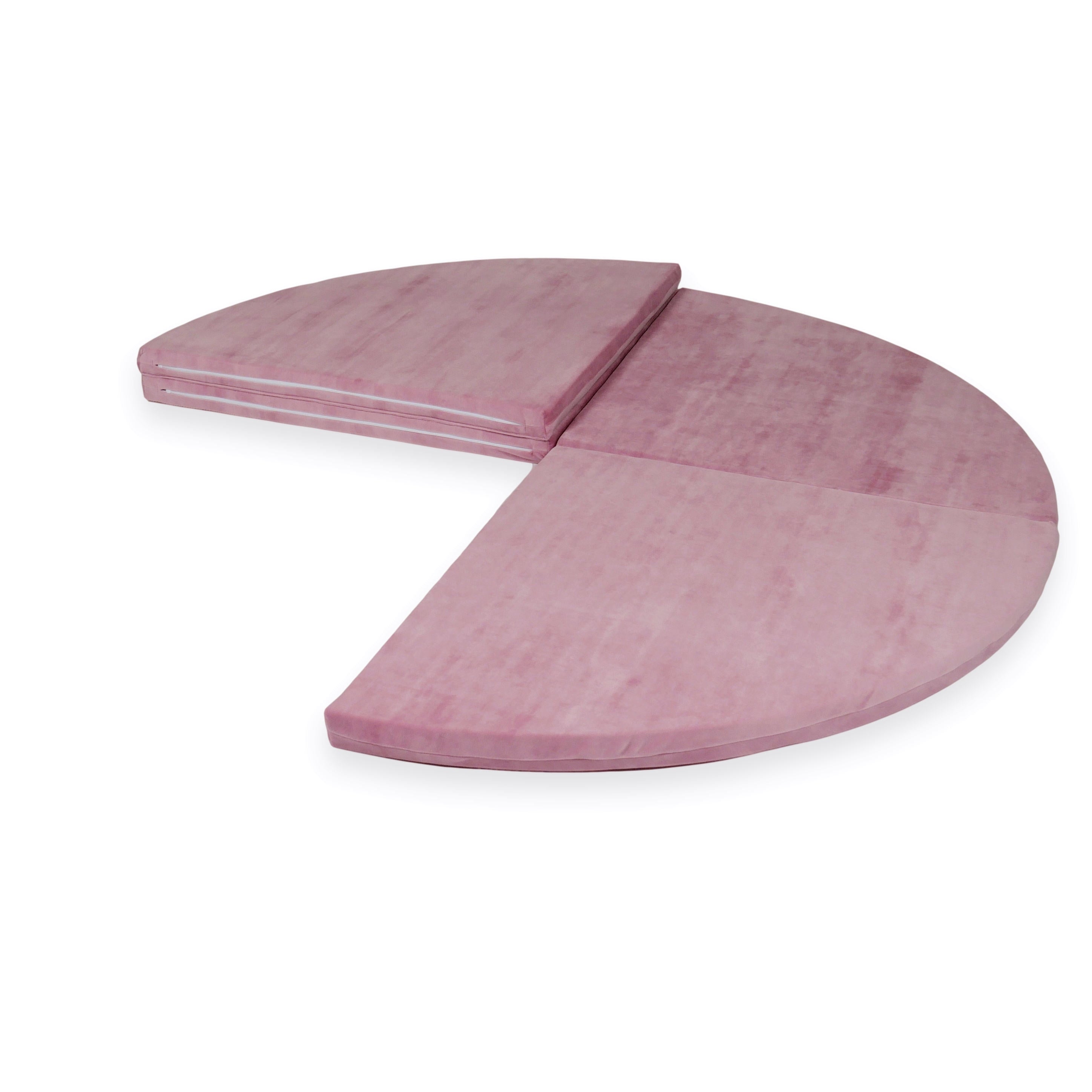Round baby play mat 160cm in soft velvet