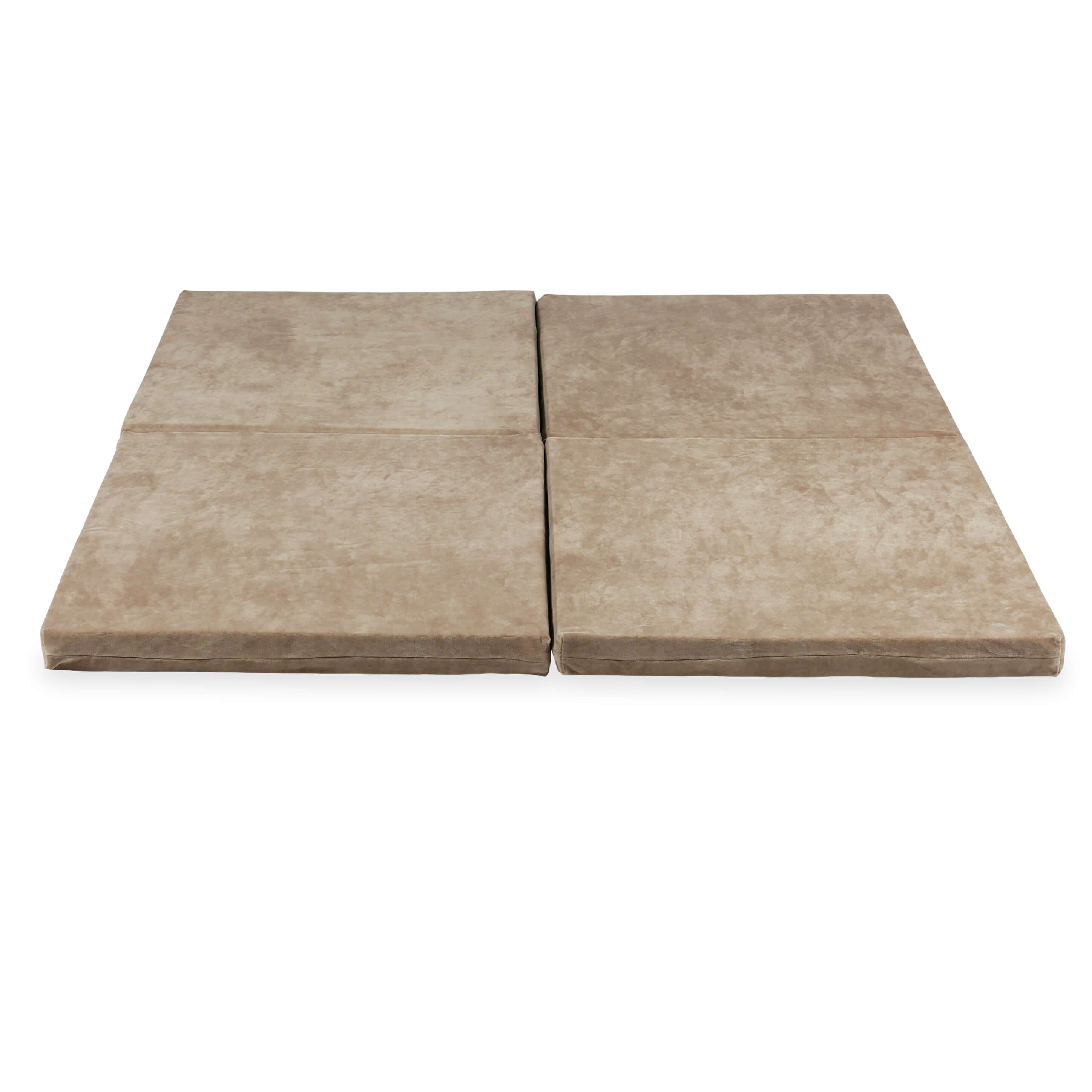Foldable square baby play mat 120 × 120 cm in soft velvet