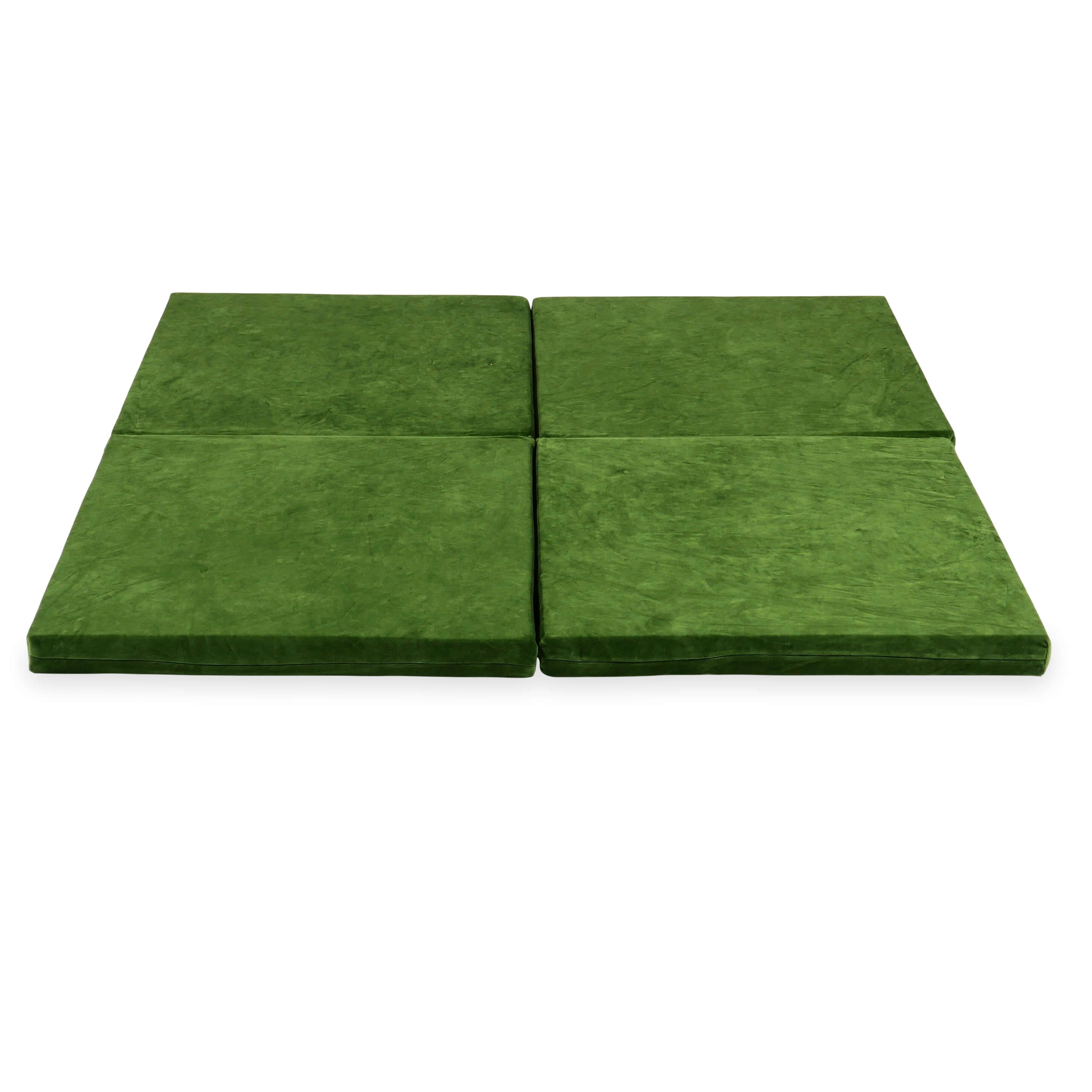 Foldable square baby play mat 120 × 120 cm in soft velvet