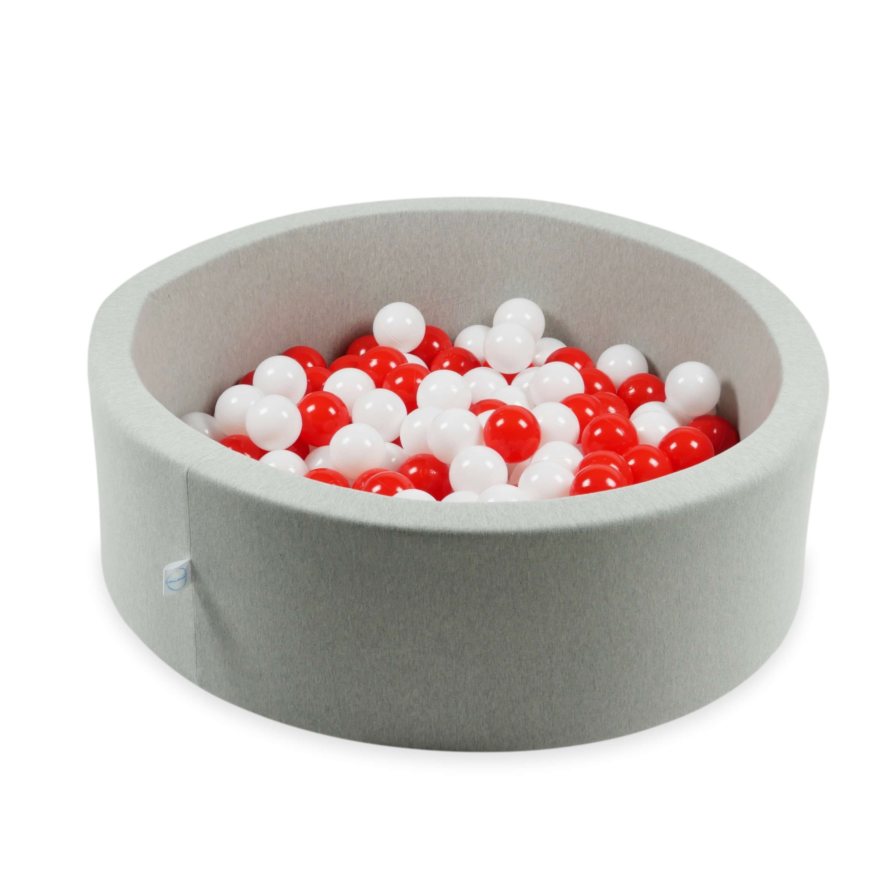Play balls ø7cm 25 pieces white, red