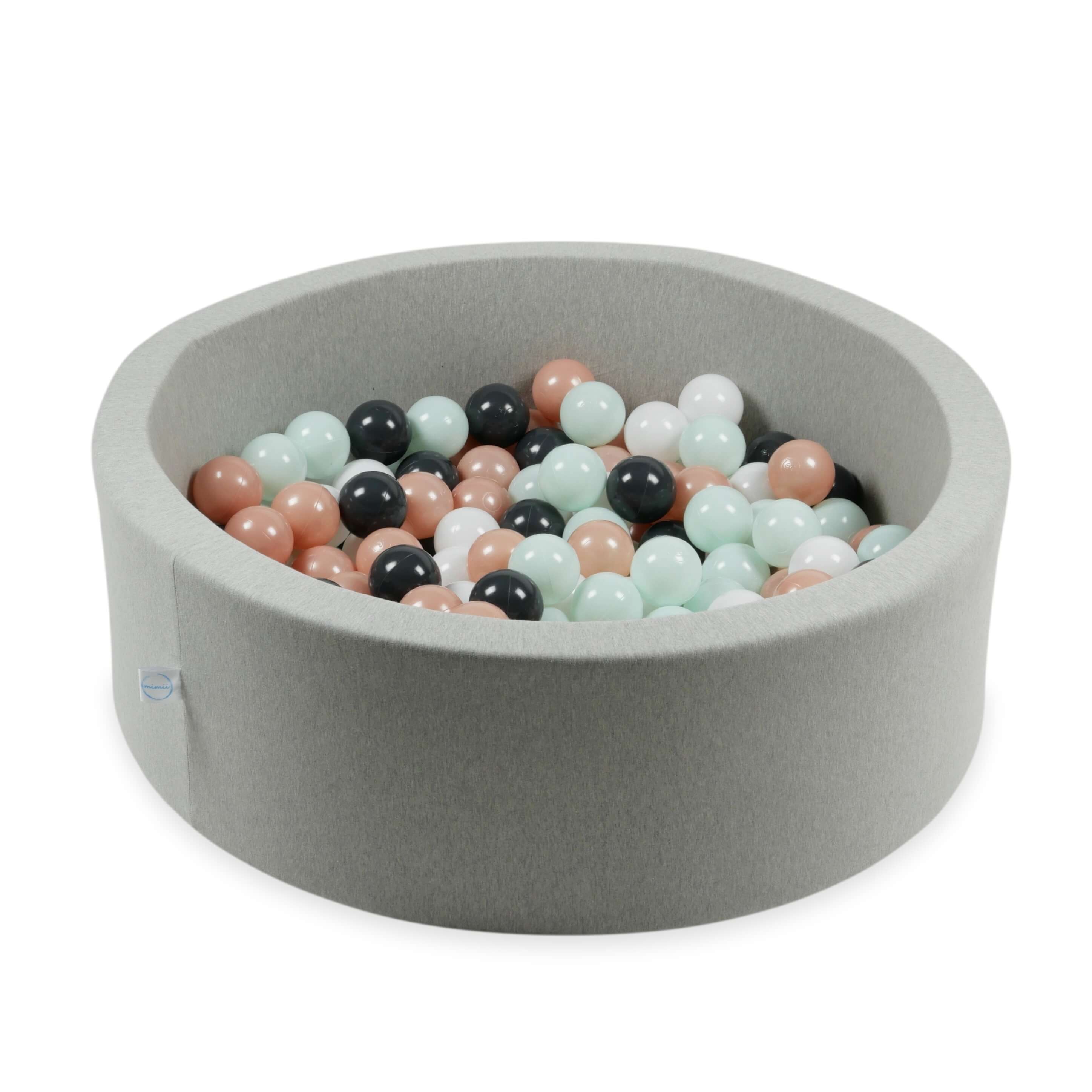 Game balls ø7cm 200 pieces white, graphite, rose gold, light mint