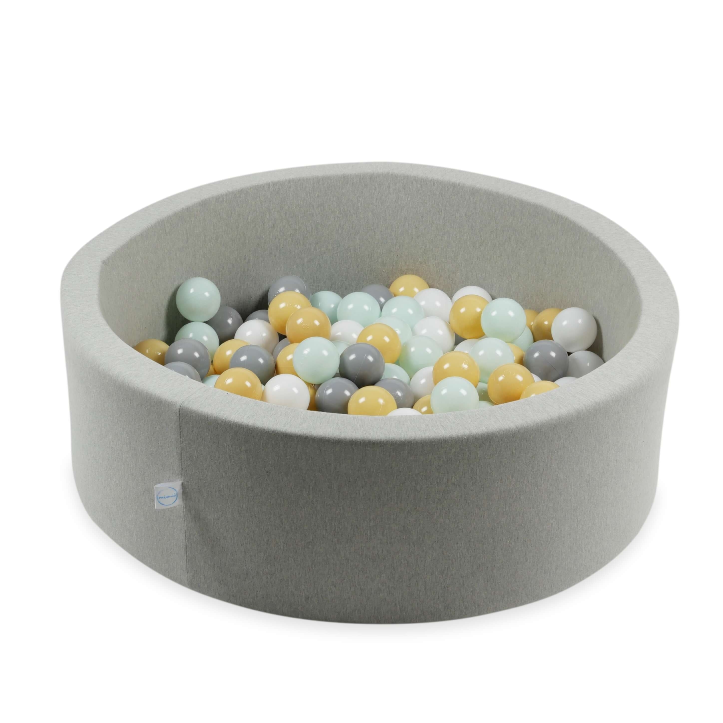 Game balls ø7cm 400 pieces white, light mint, gray, beige