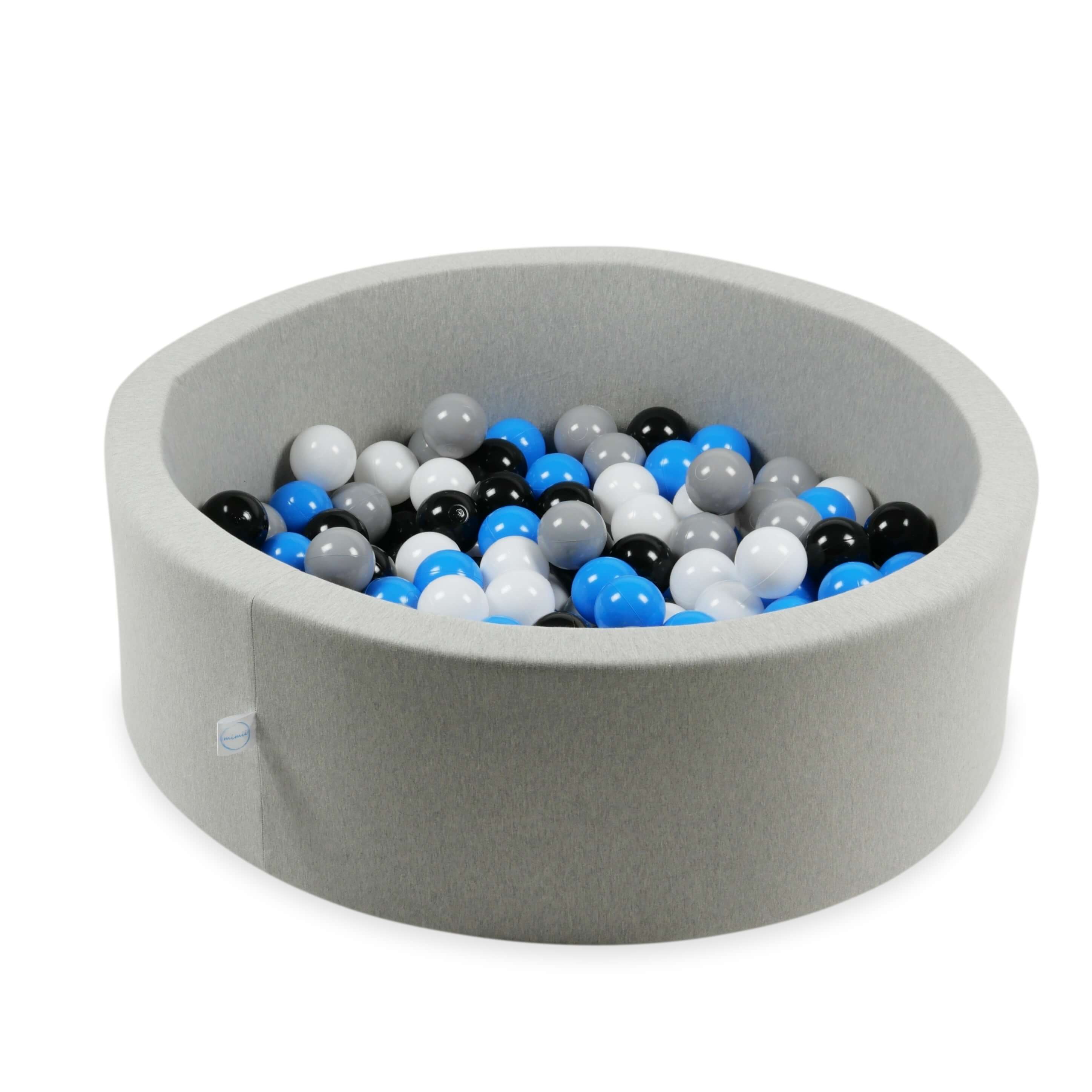 Play balls ø7cm 500 pieces white, gray, blue, black