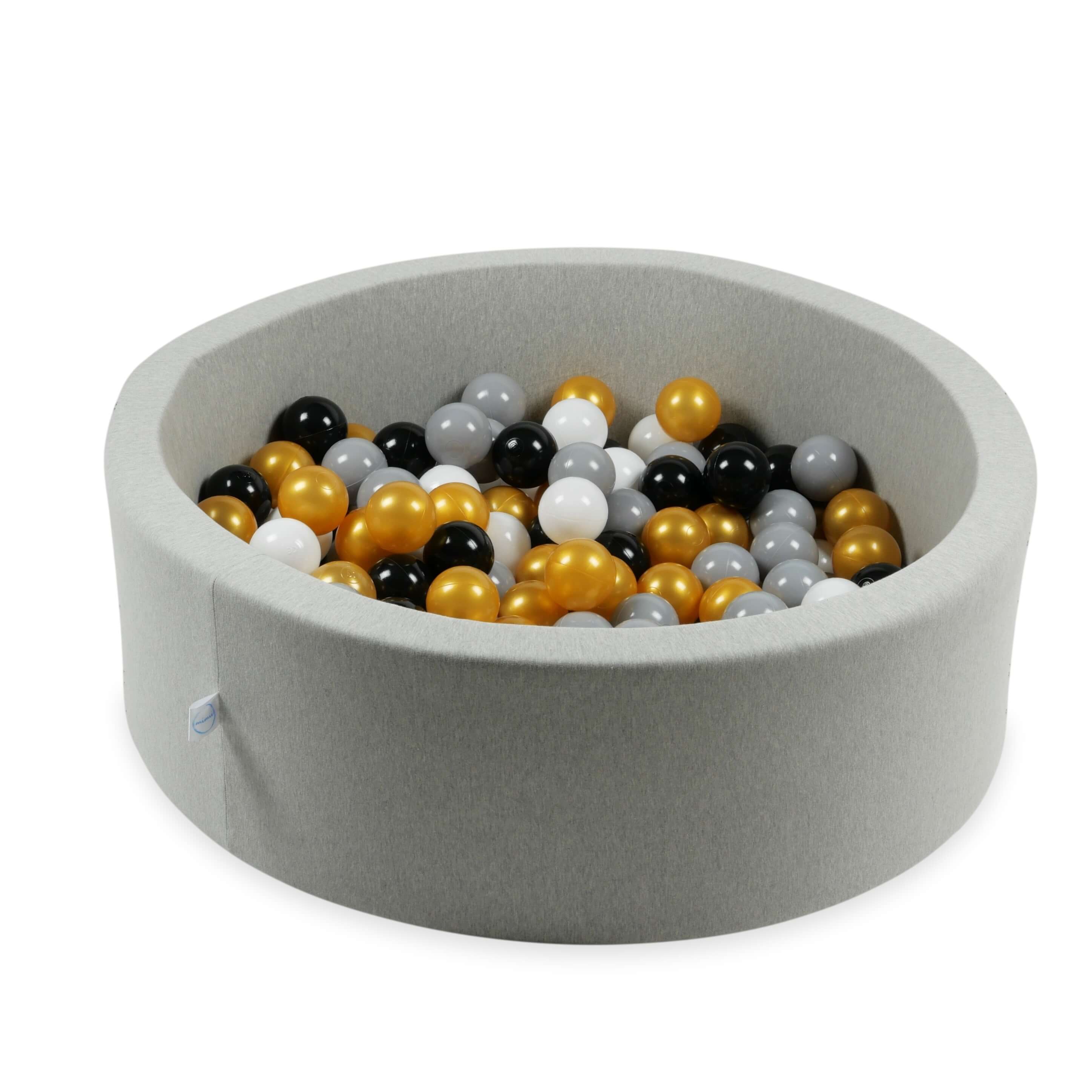 Play balls ø7cm 500 pieces white, gray, black, gold