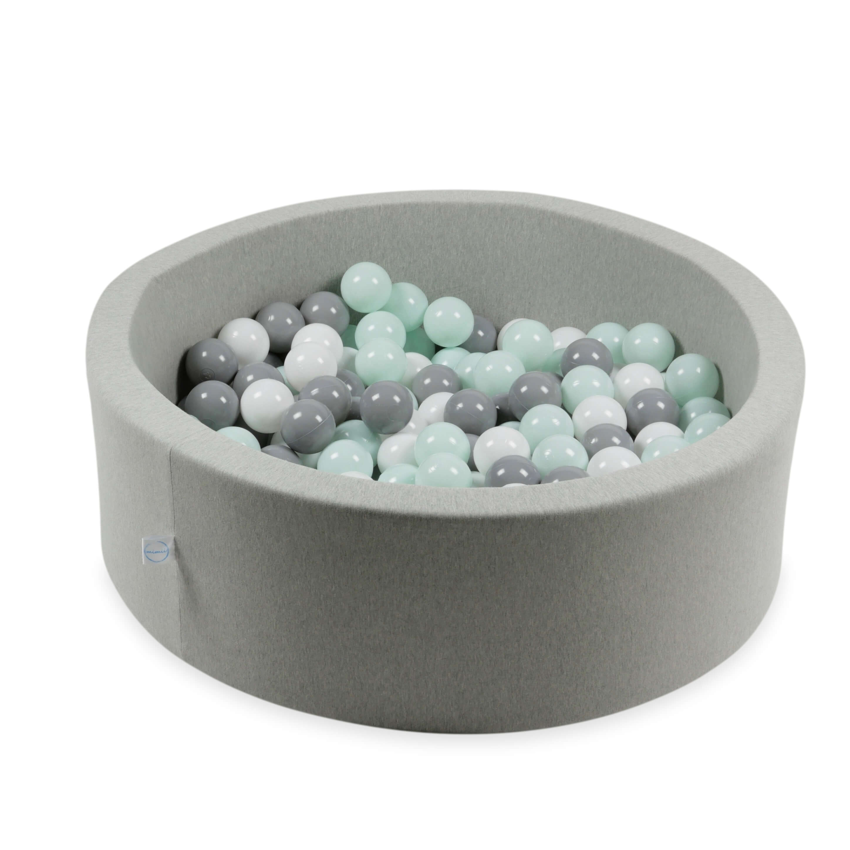 Game balls ø7cm 25 pieces white, gray, light mint