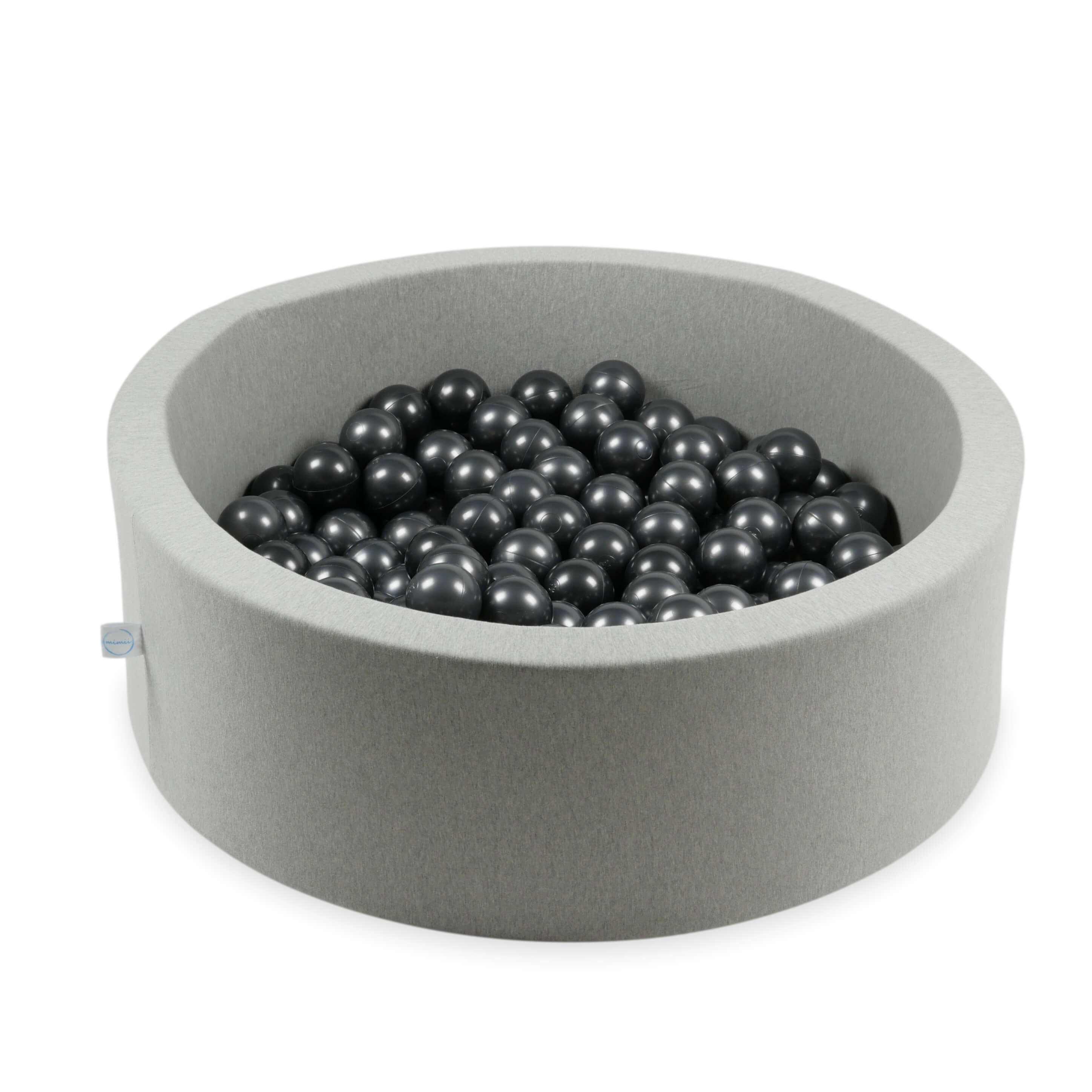 Game balls ø7cm 200 pieces metallic graphite