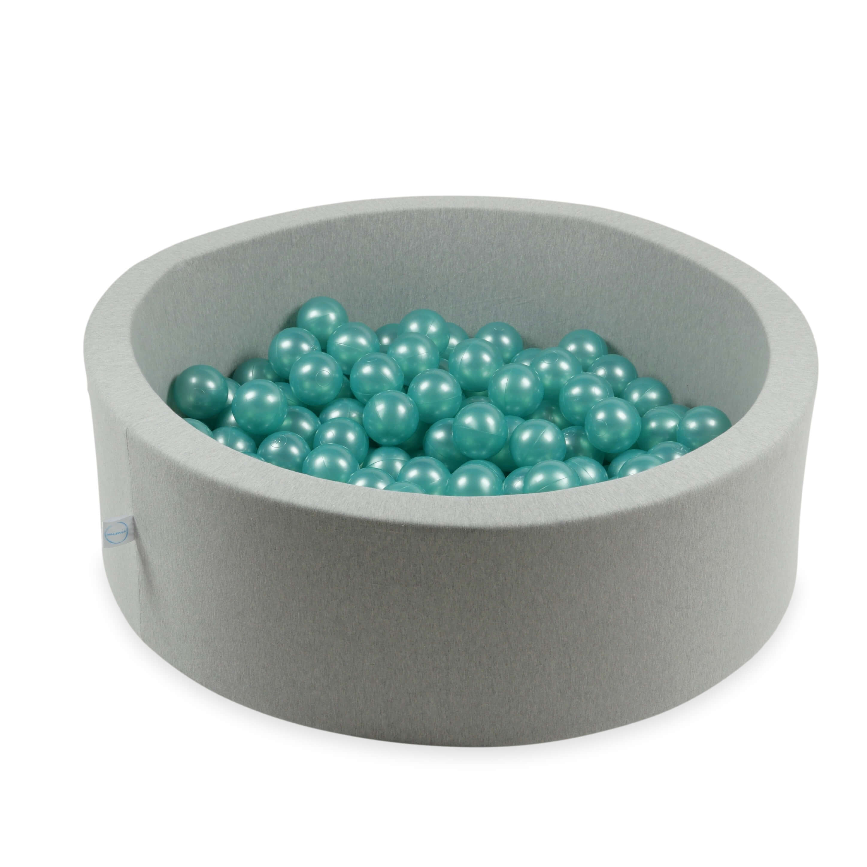 Game balls ø7cm 200 pieces metallic turquoise