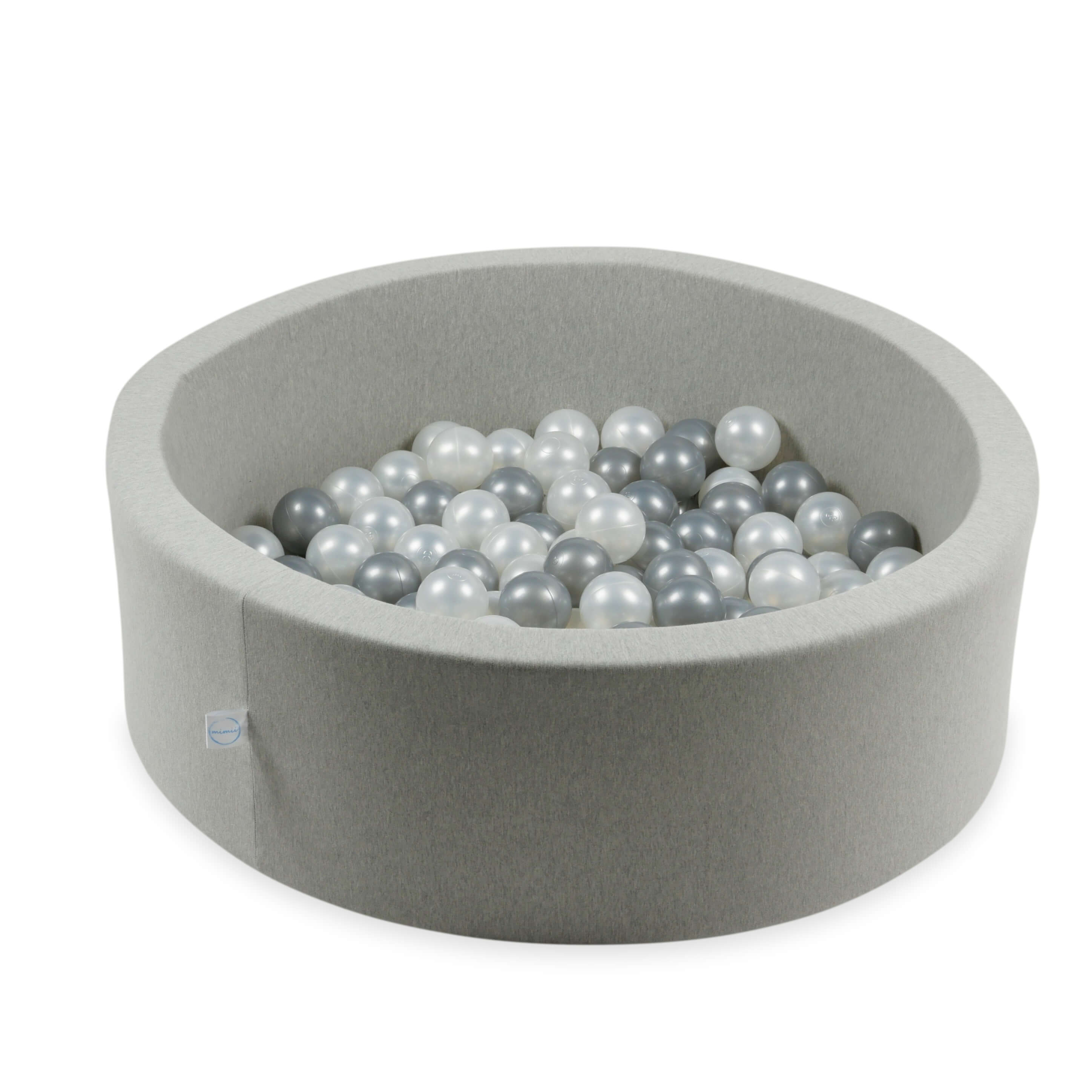 100 perlmuttfarbene Spielbälle, 7 cm Durchmesser, silber