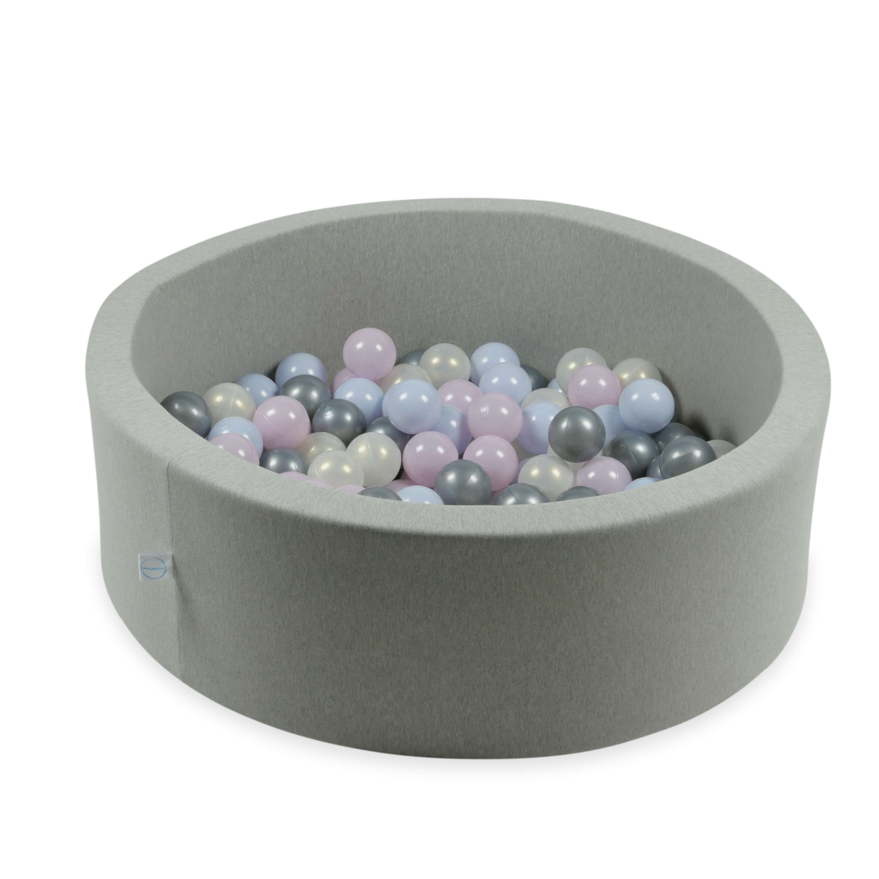 Play balls ø7cm 500 pieces pearl pink, pearl blue, iridescent, silver