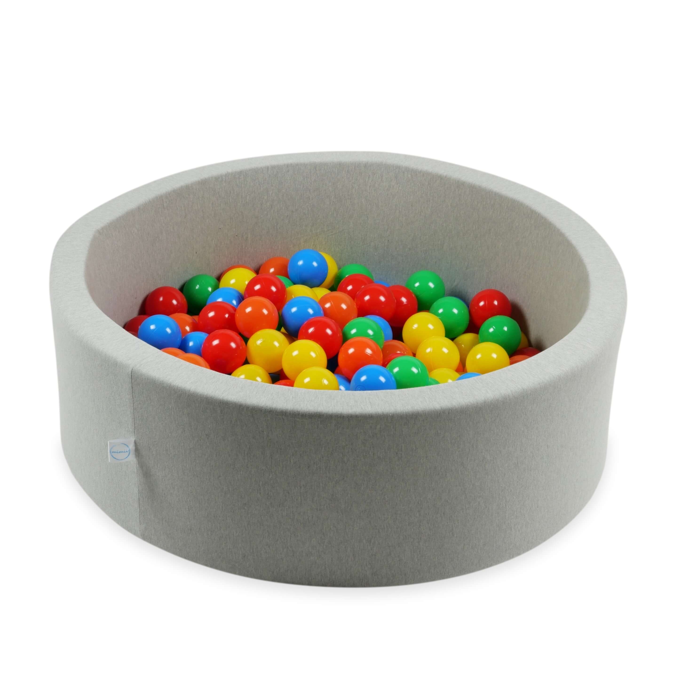 Play balls ø7cm 500 pieces green, yellow, orange, red, blue