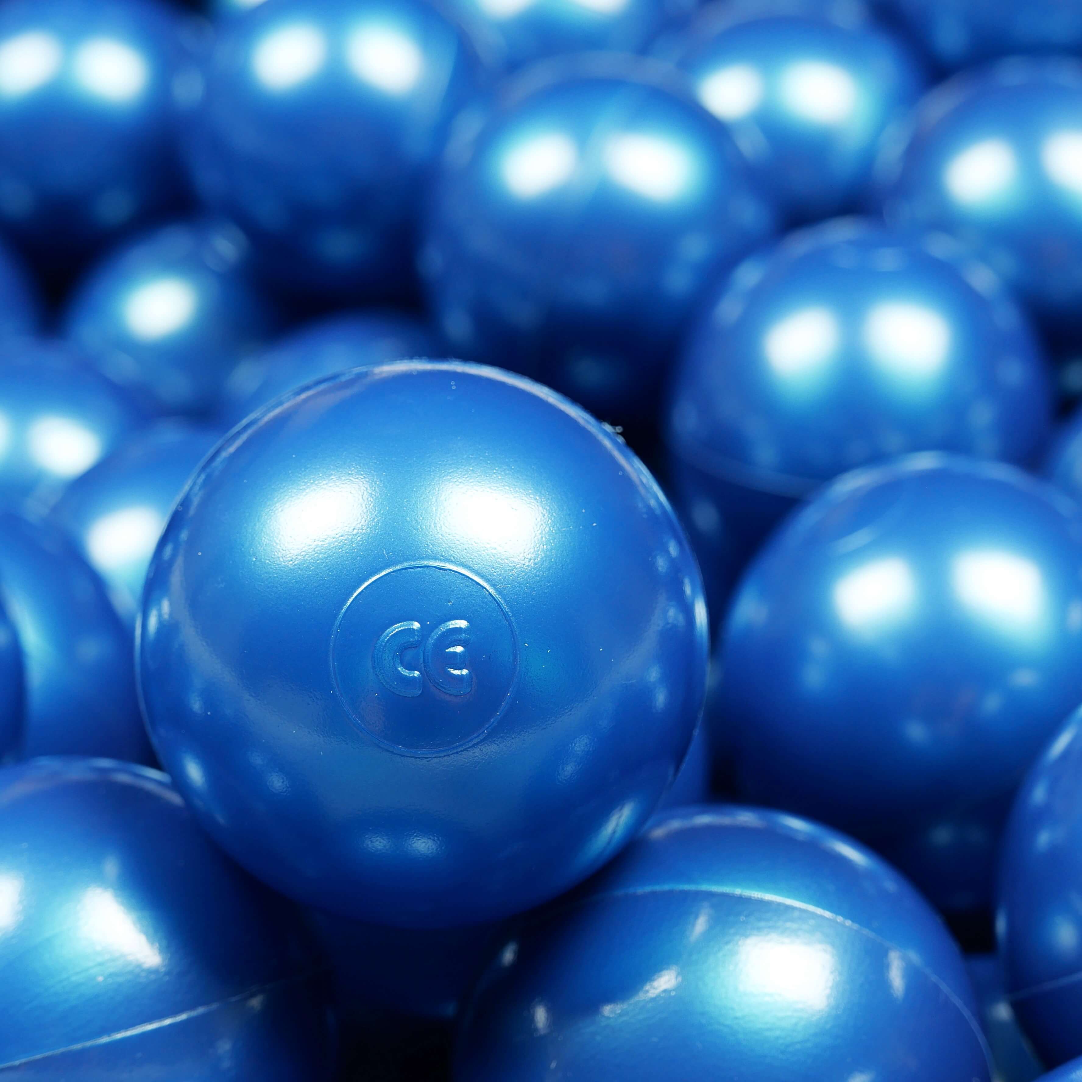 Play balls ø7cm 50 pieces metallic blue