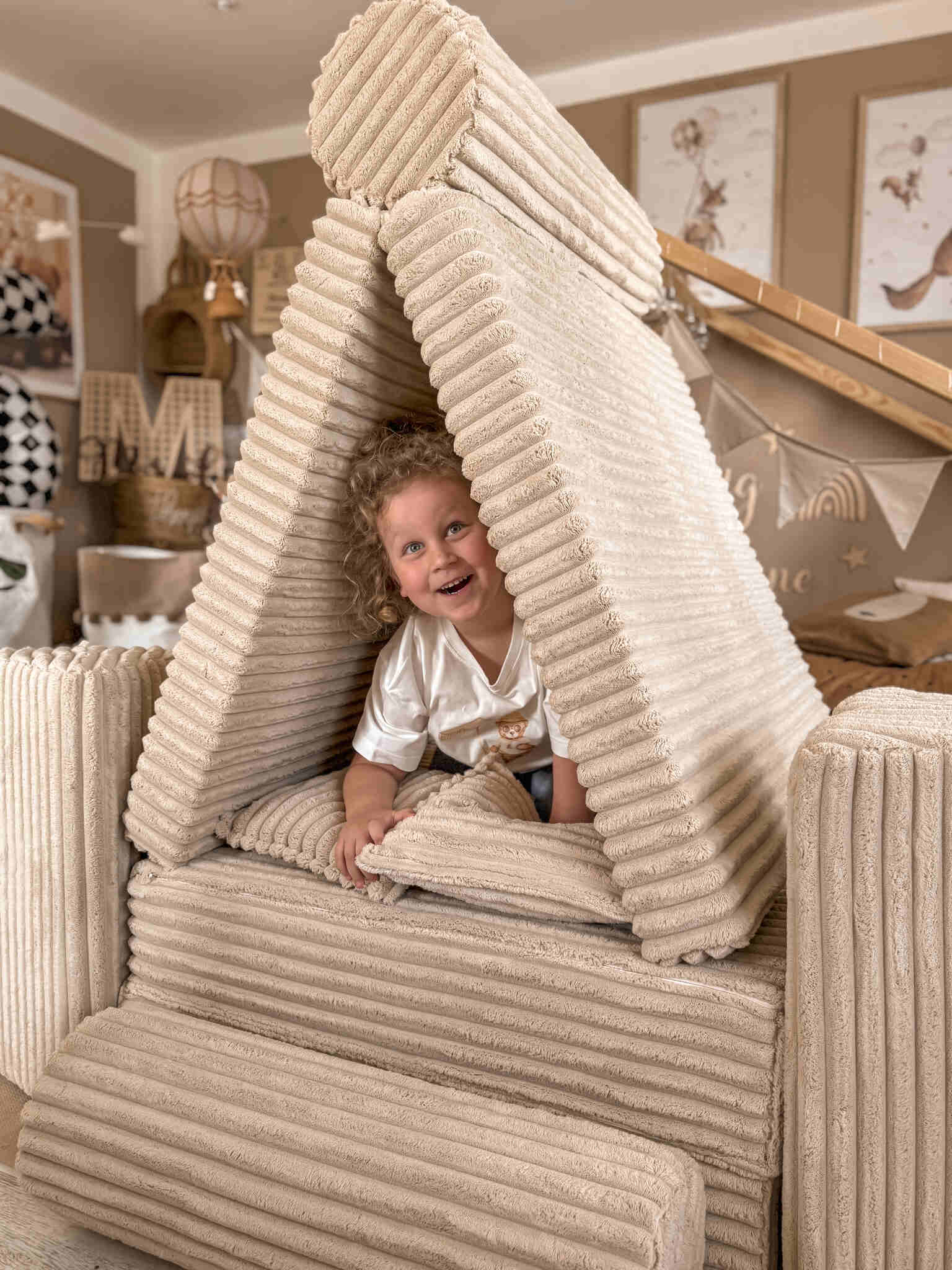 Montessori Play Sofa Comfort in waffle