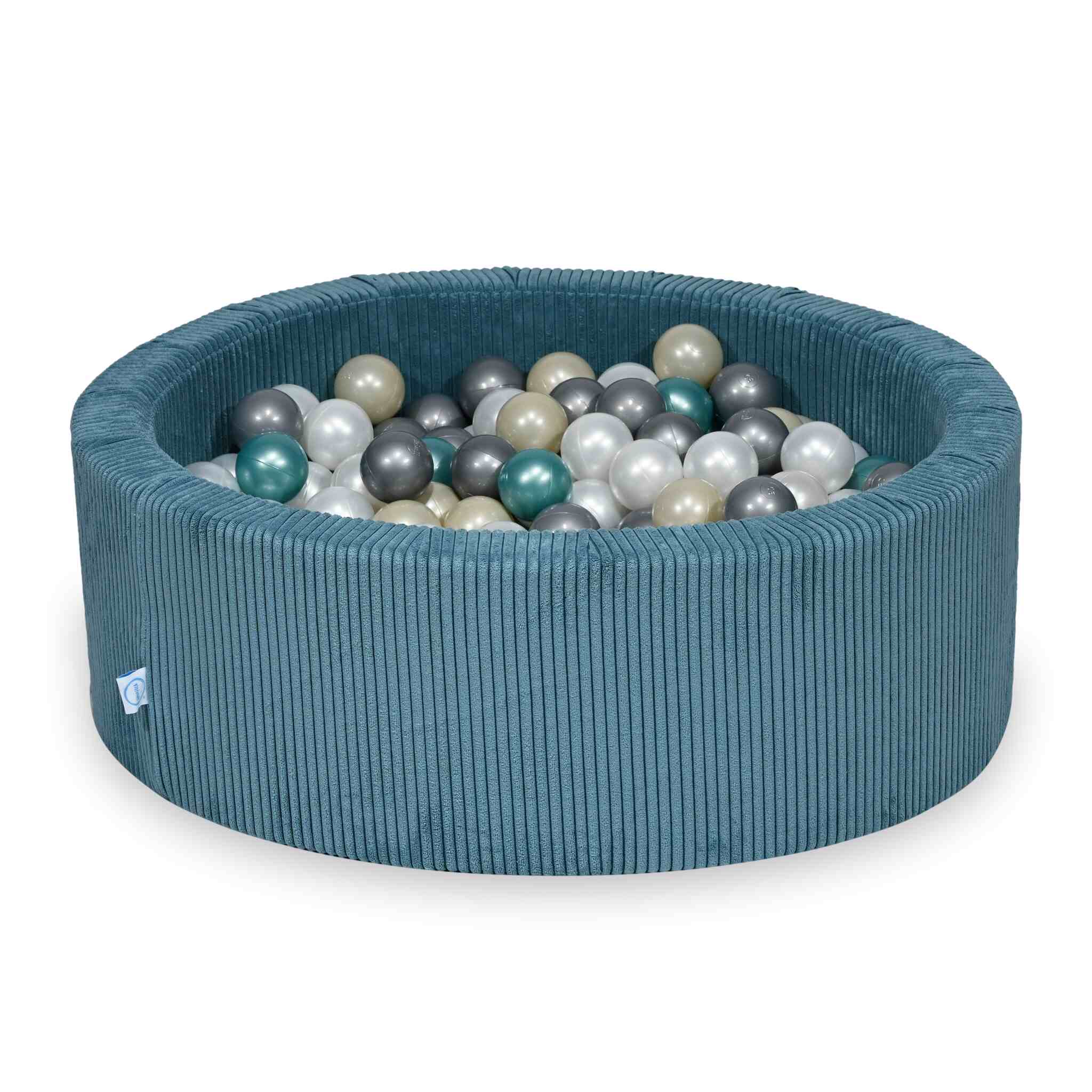 Ball Pit in corduroy blue 90x30 cm with 200 balls