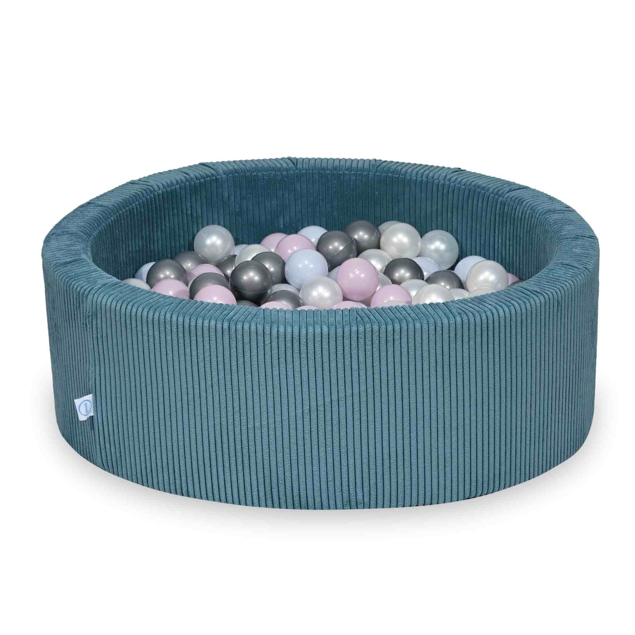 Ball Pit in corduroy blue 90x30 cm with 200 balls